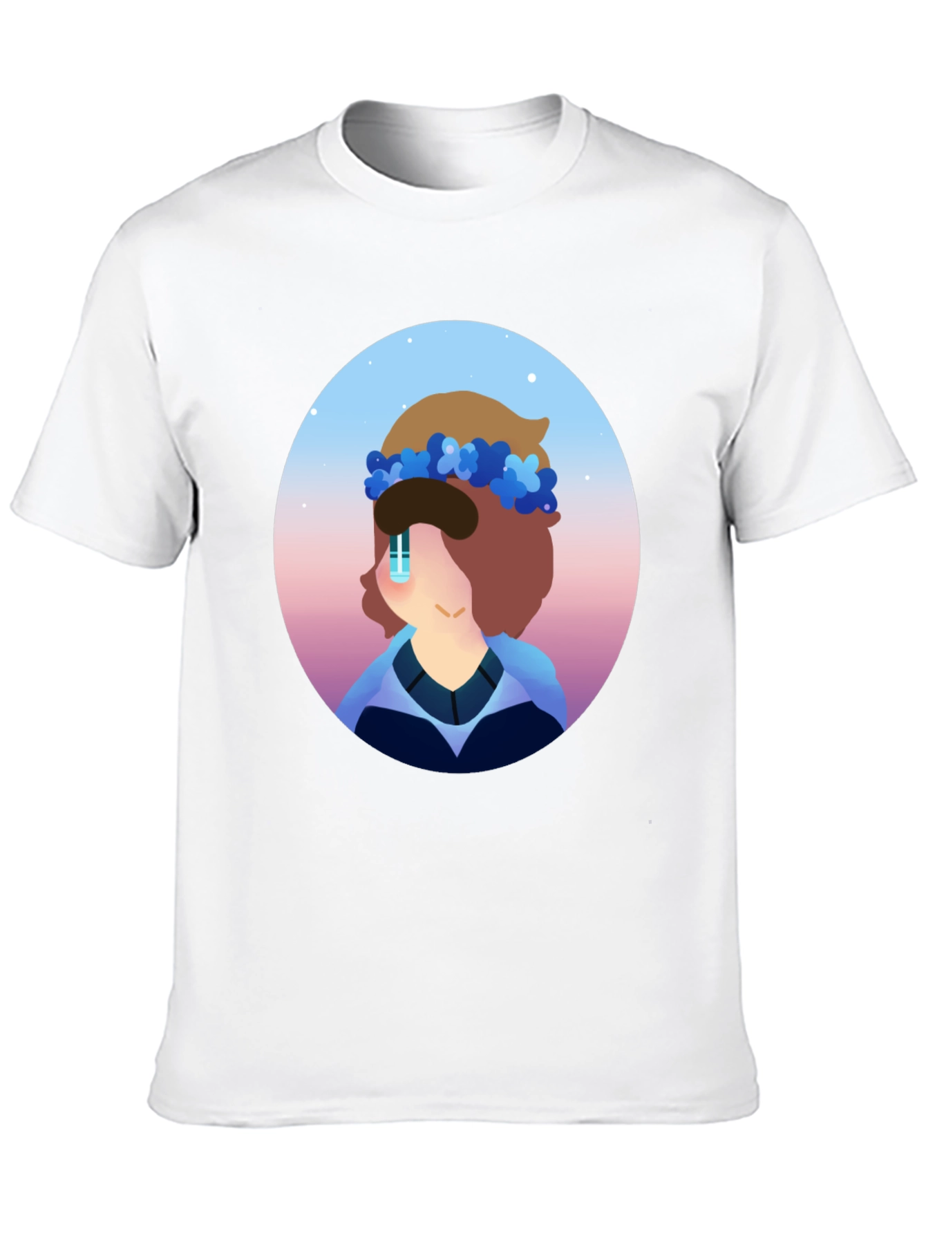 Floral Crown Cartoon T-Shirt