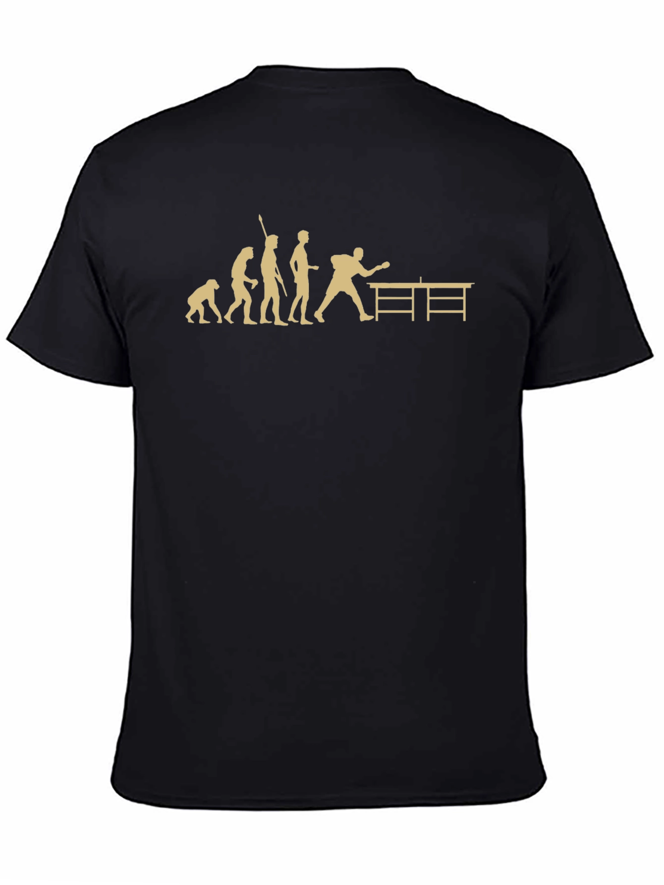 Evolution of Ping Pong Black T-Shirt
