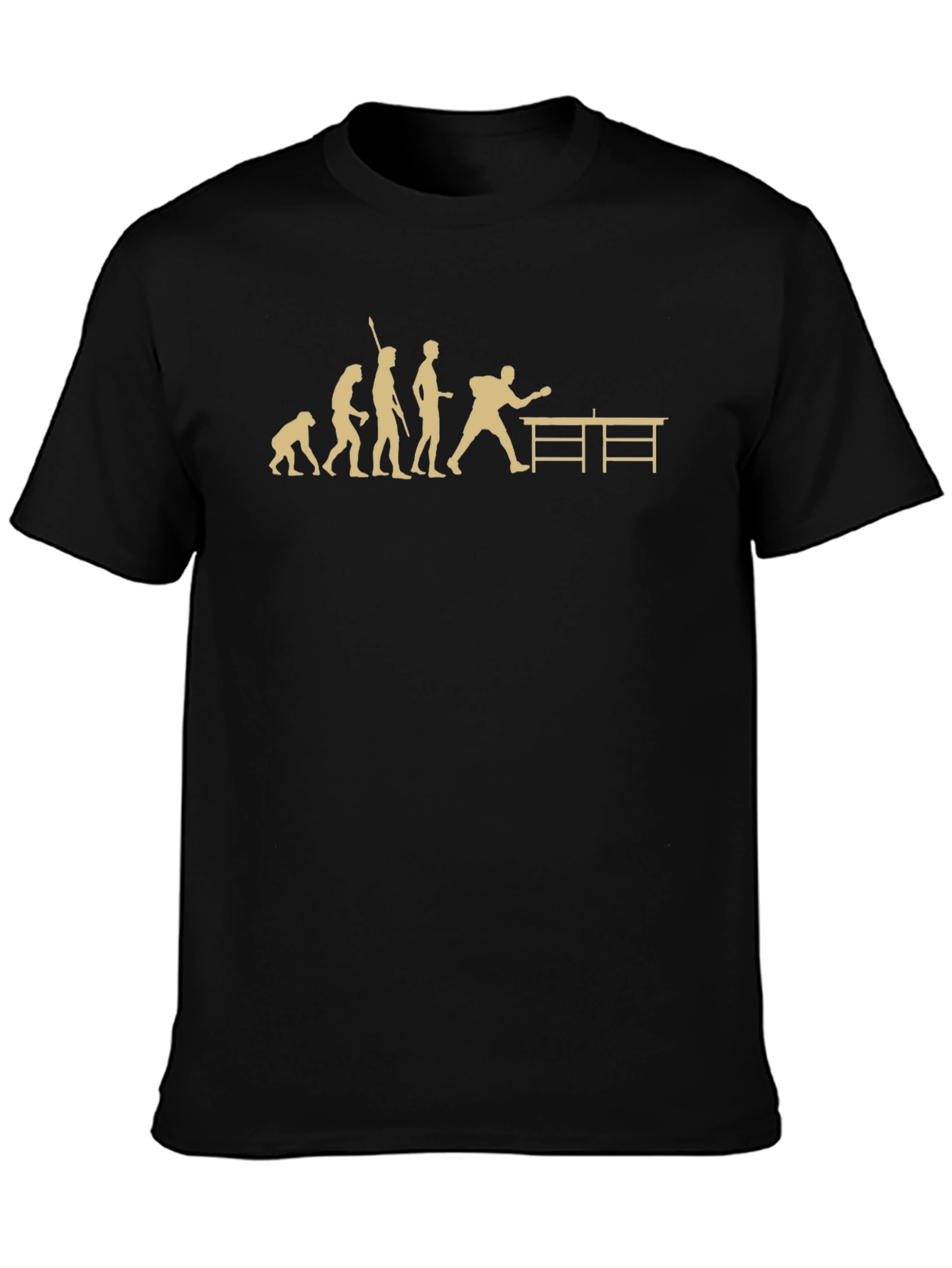 Evolution of Ping Pong Black T-Shirt