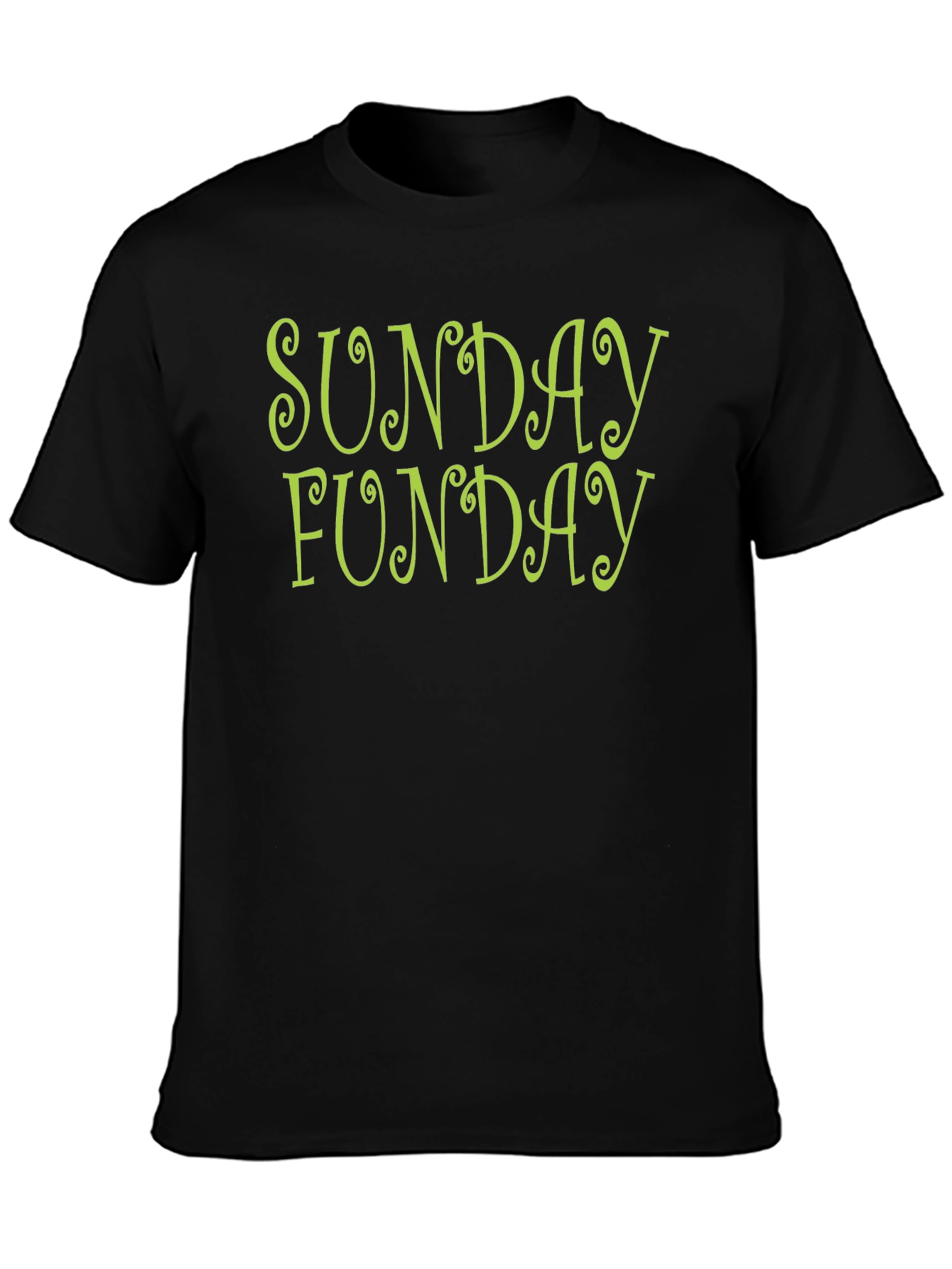 Sunday Funday T-Shirt - Black Crew Neck Tee