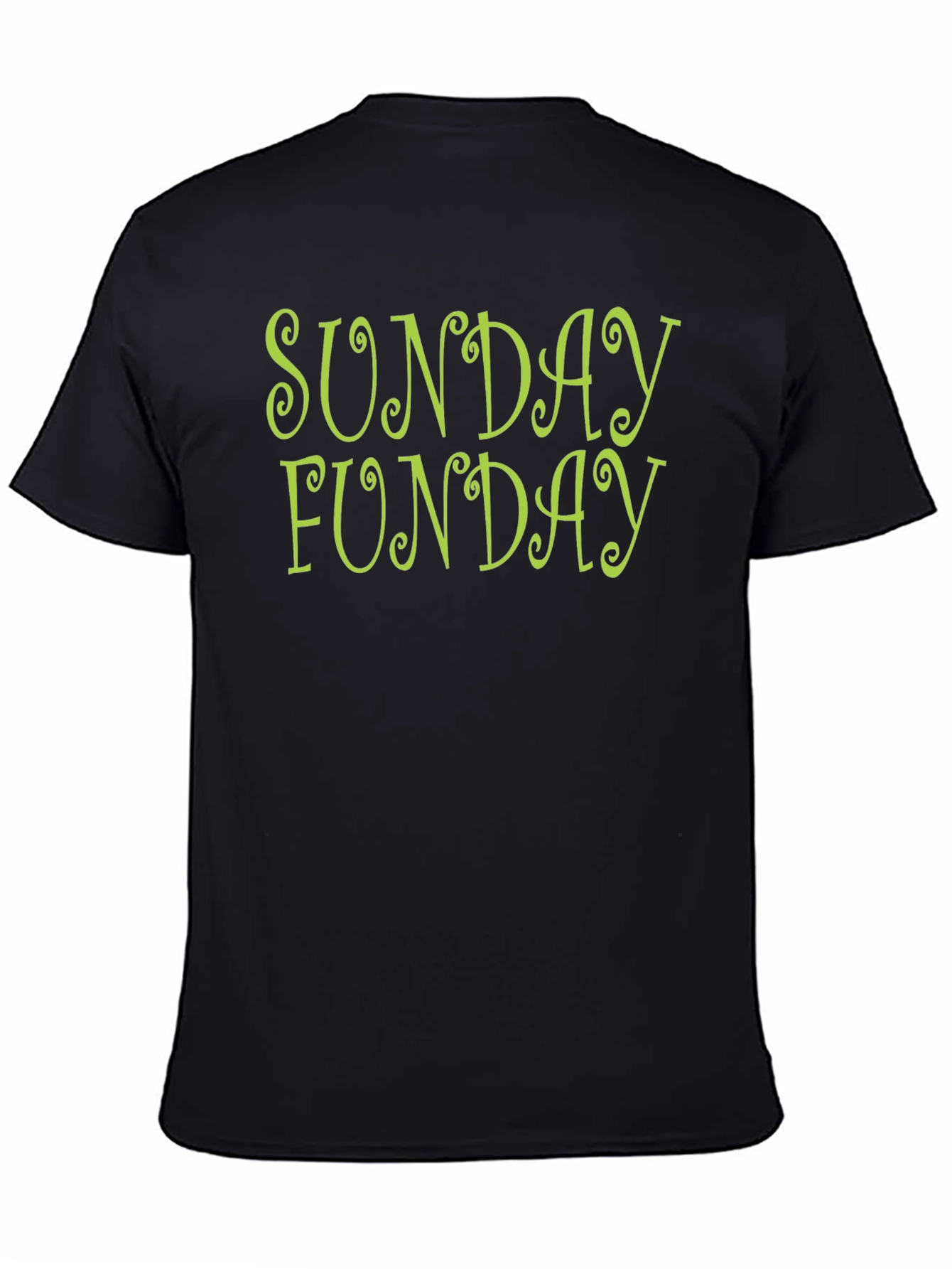 Sunday Funday T-Shirt - Black Crew Neck Tee
