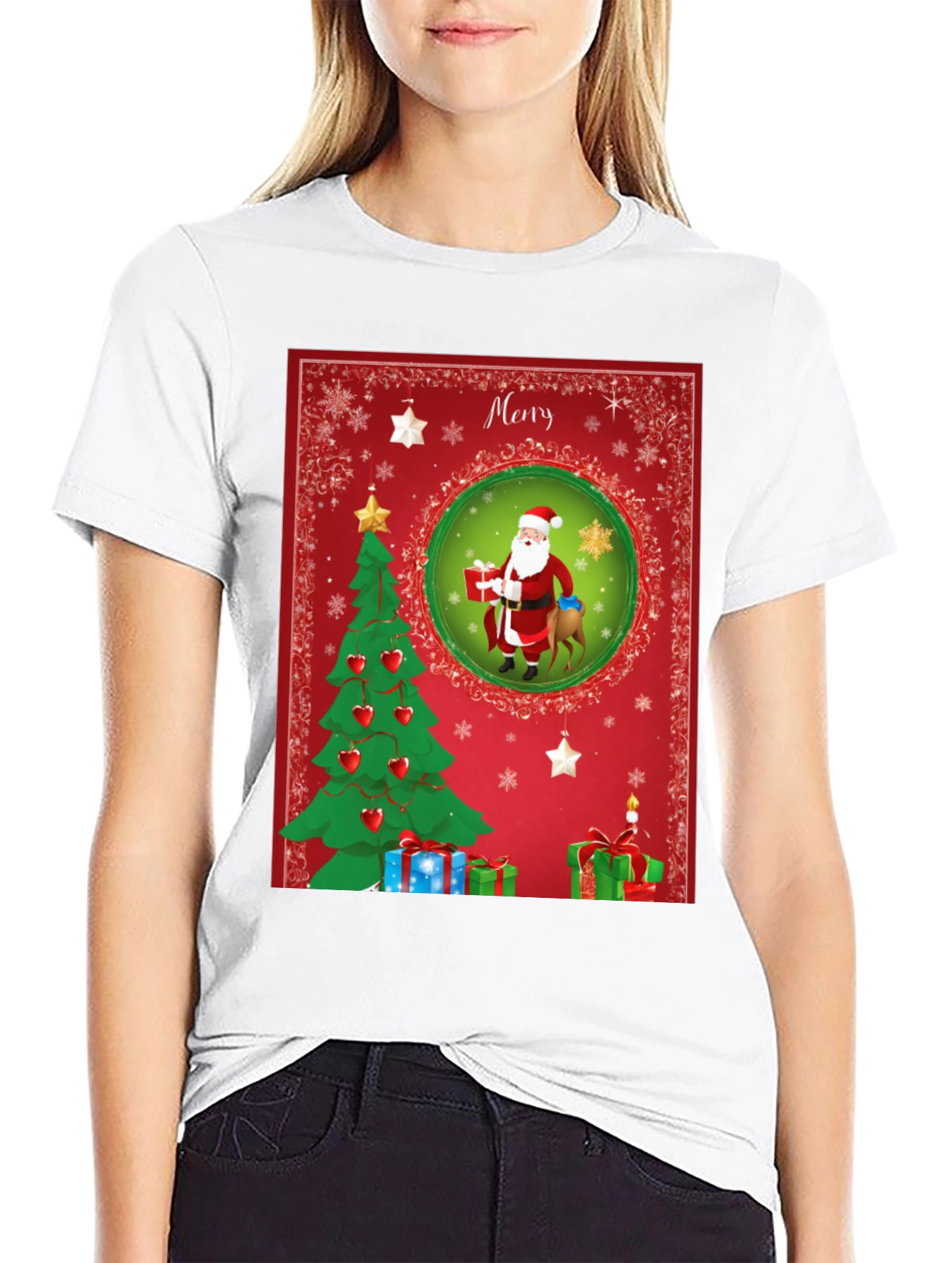 Festive Christmas Santa T-Shirt - Holiday Cheer
