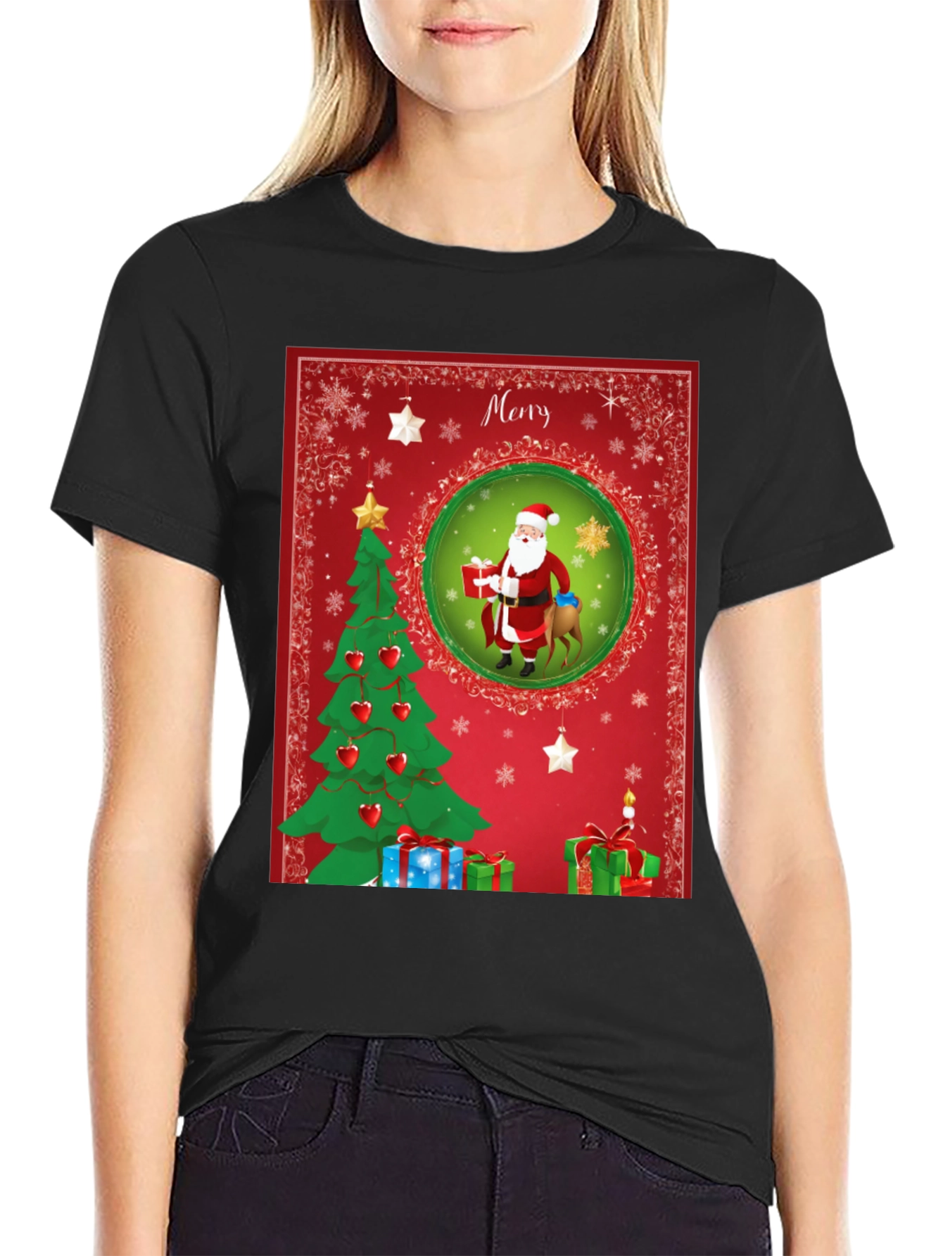 Festive Christmas Santa T-Shirt - Holiday Cheer