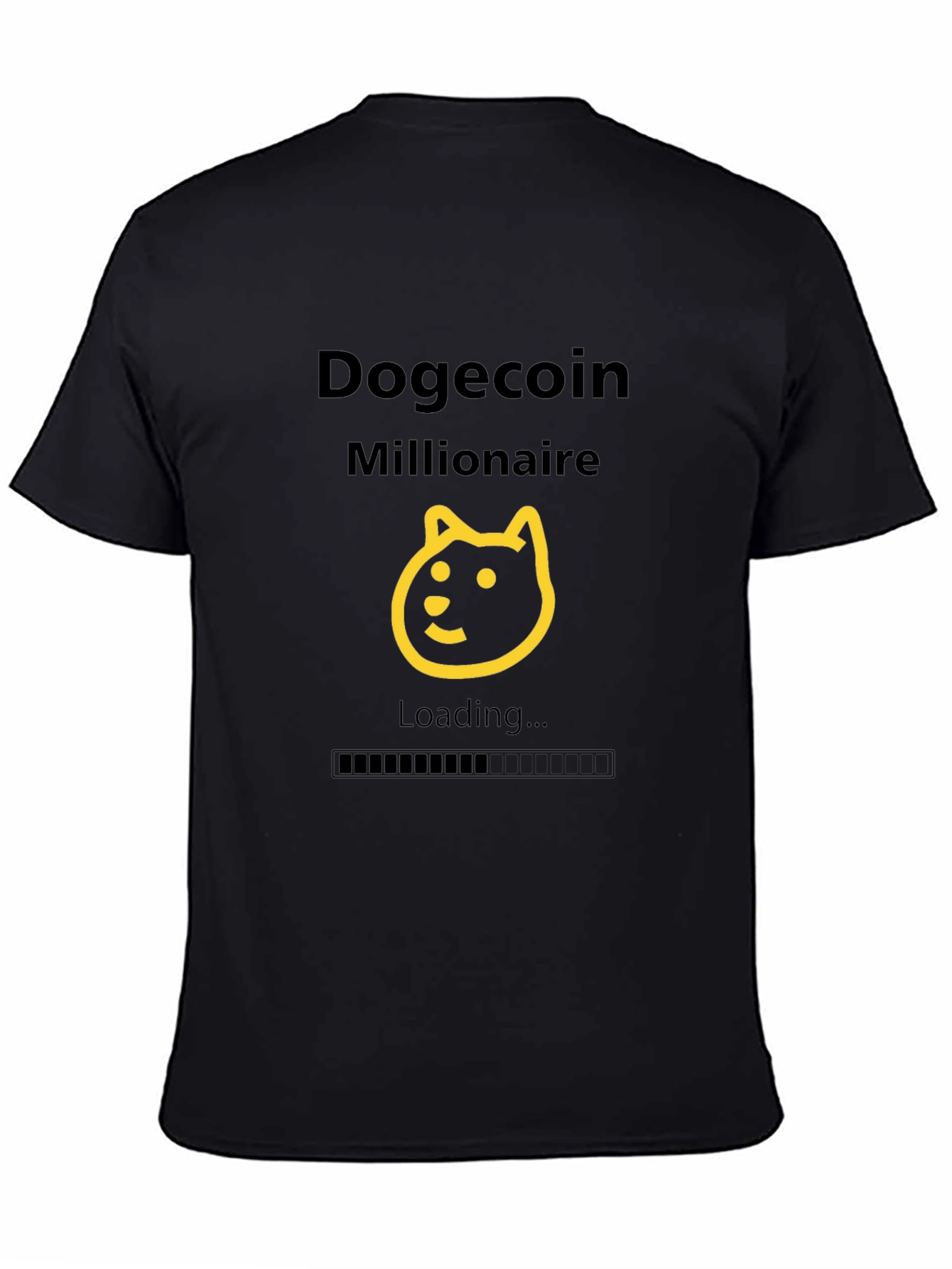 Dogecoin Millionaire Black T-Shirt - Crypto Humor