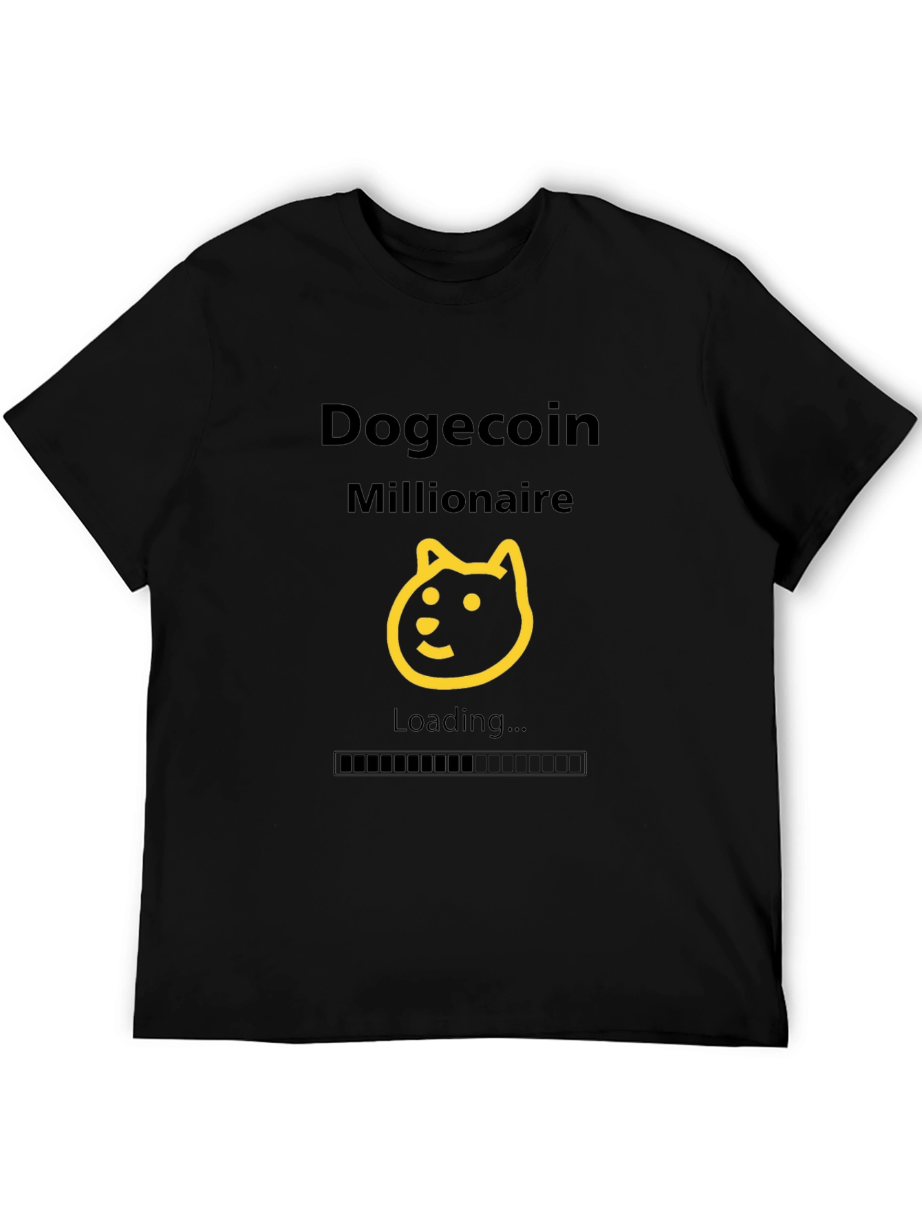 Dogecoin Millionaire Black T-Shirt - Crypto Humor