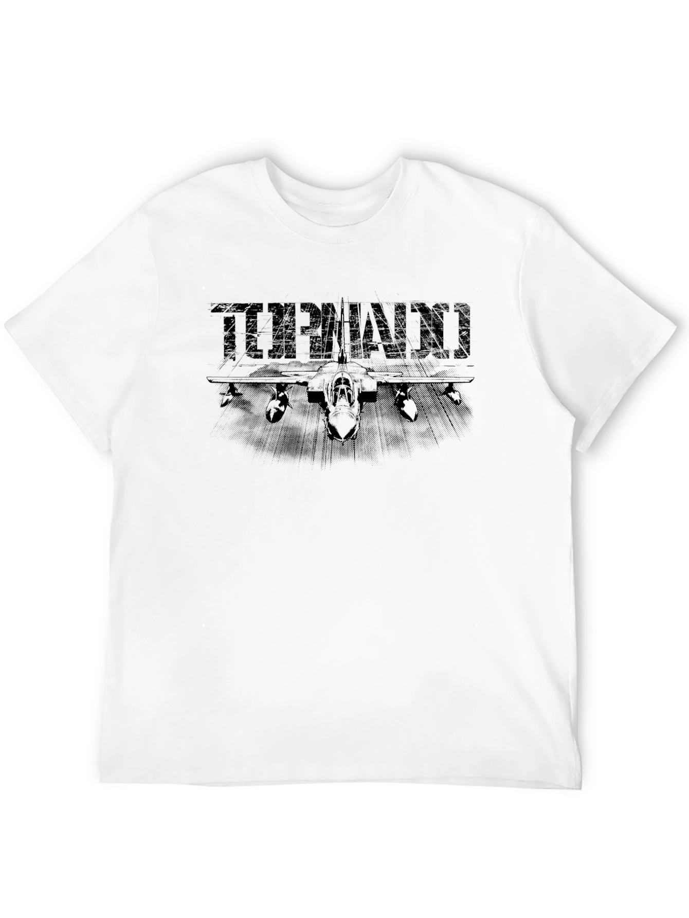 Tornado Fighter Jet Graphic Black T-Shirt