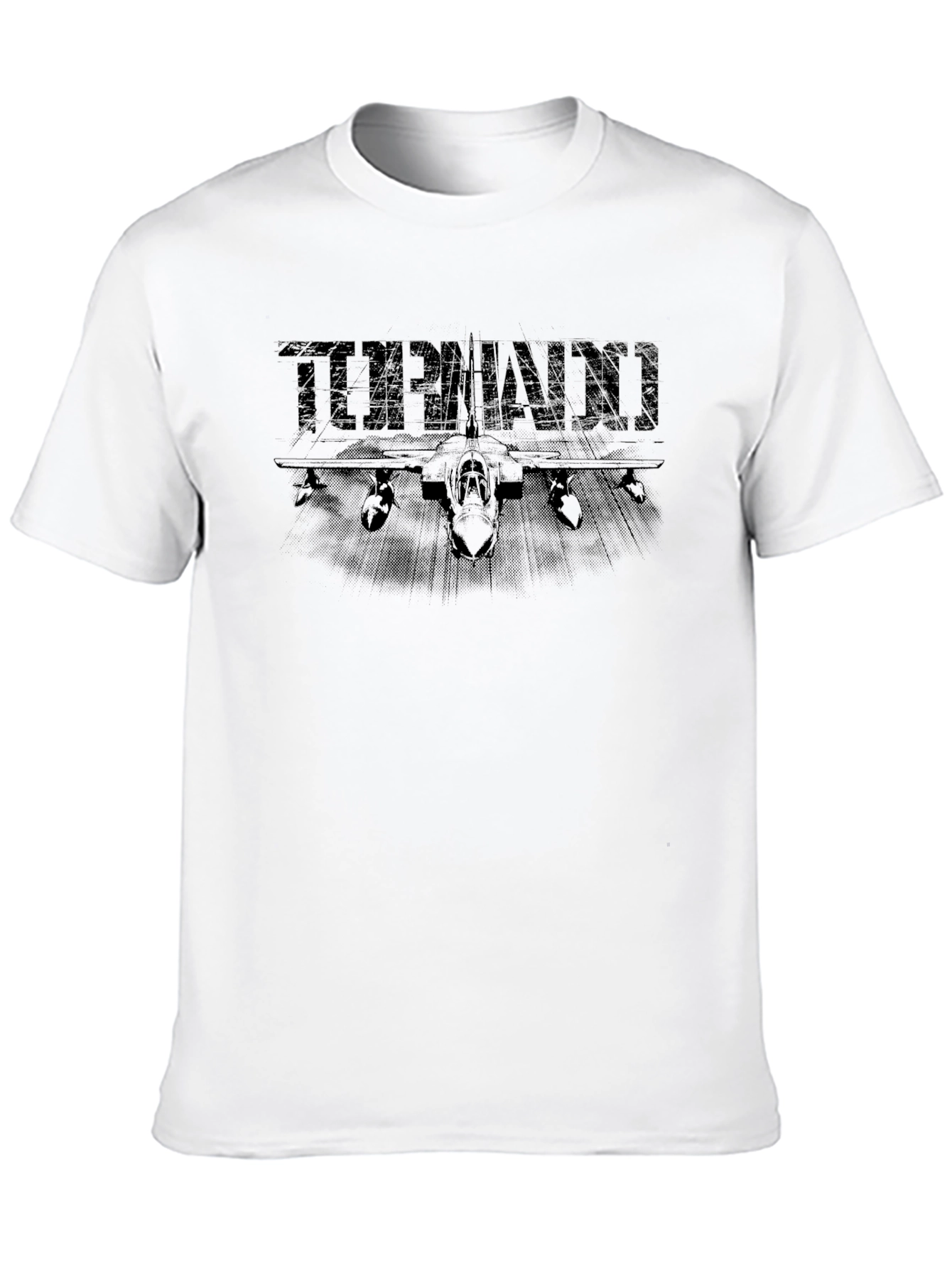Tornado Fighter Jet Graphic Black T-Shirt
