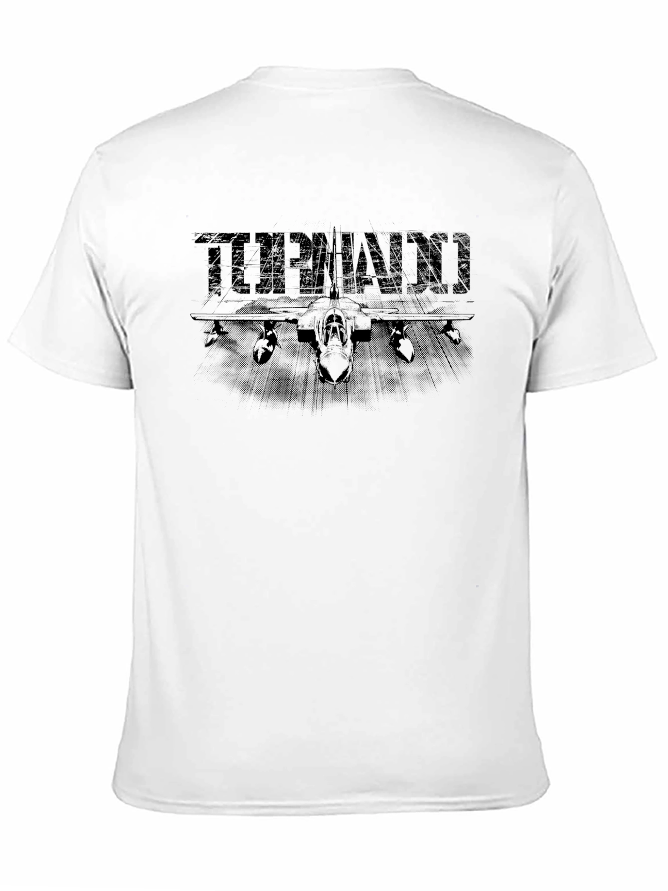 Tornado Fighter Jet Graphic Black T-Shirt