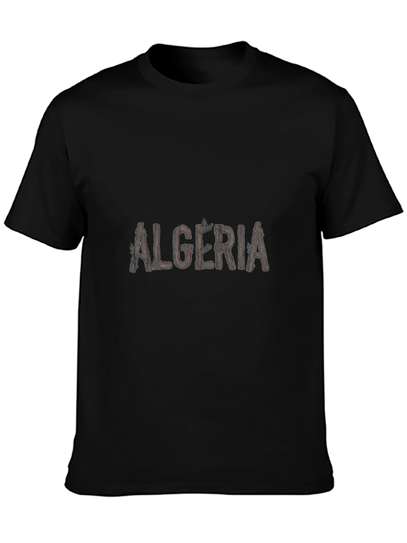 Algeria Graphic Print Black T-Shirt