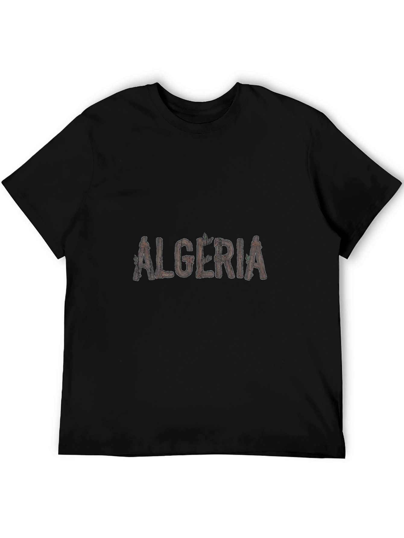Algeria Graphic Print Black T-Shirt