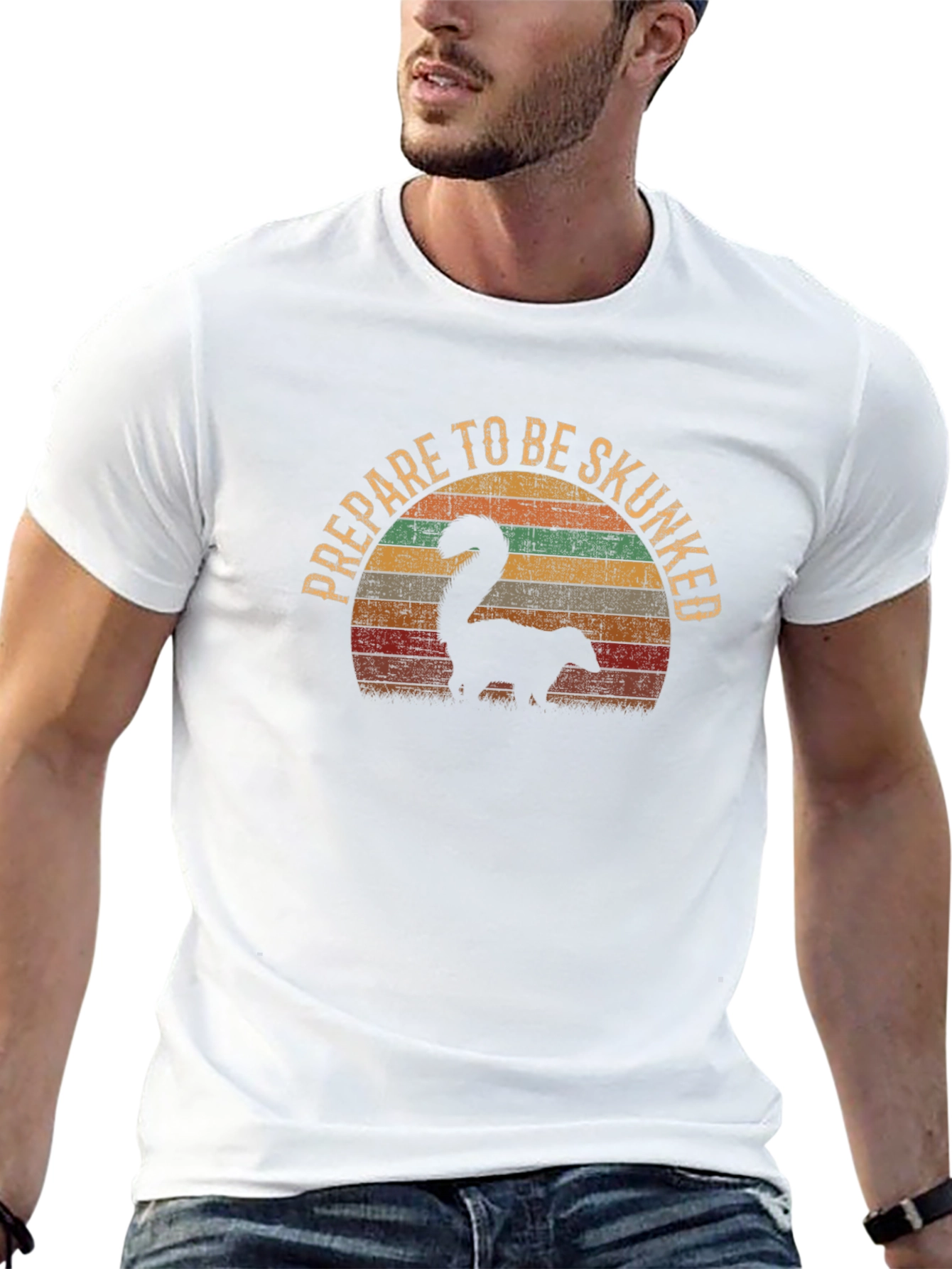 Prepare to Be Skunked Retro Graphic Tee