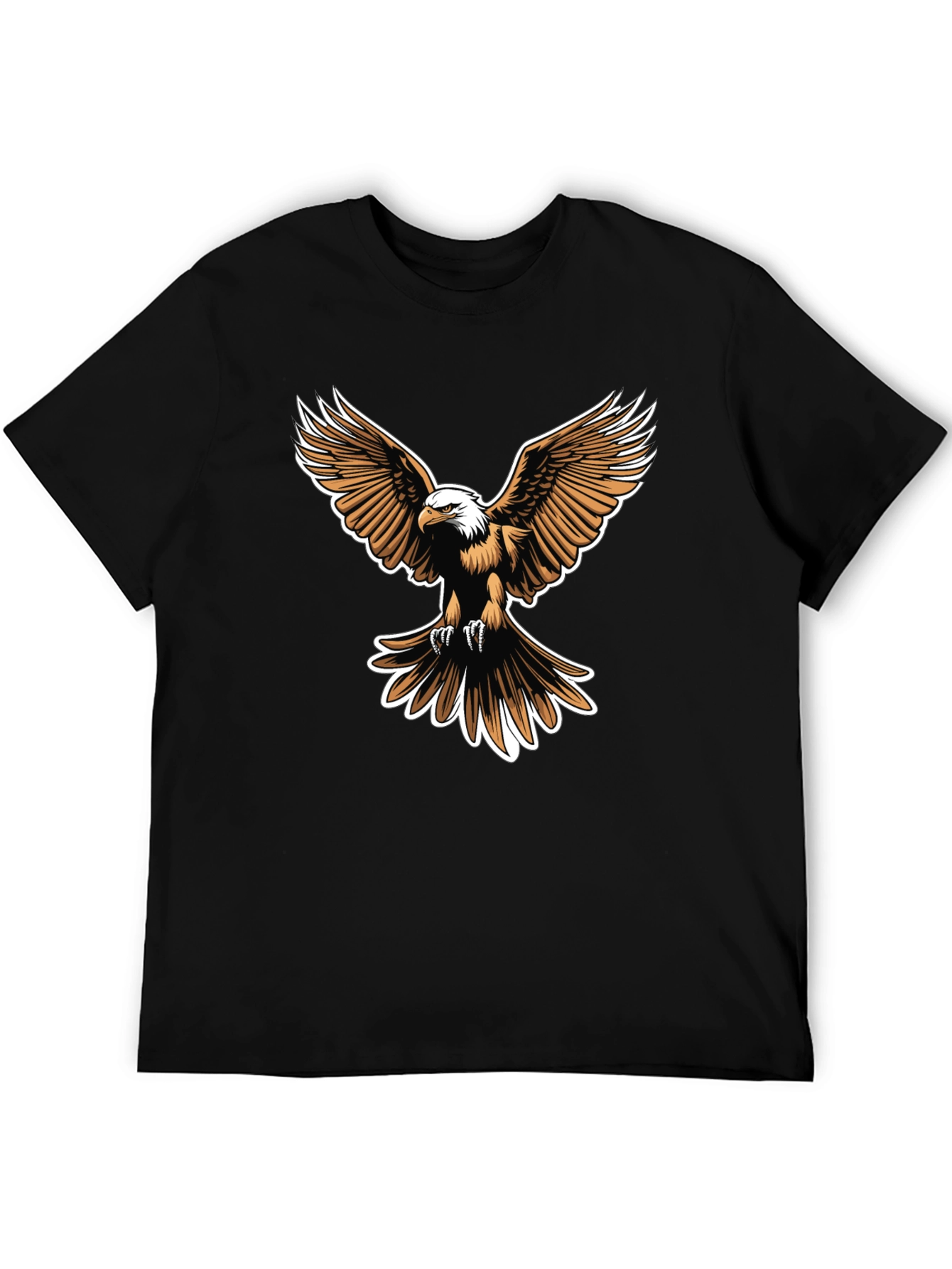 Bald Eagle Graphic Tee - Mens Black T-Shirt