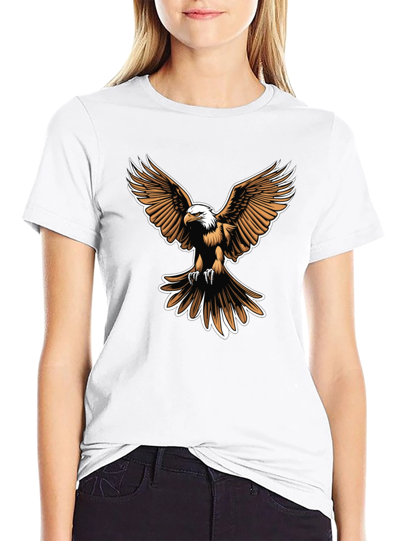 Bald Eagle Graphic Tee - Mens Black T-Shirt