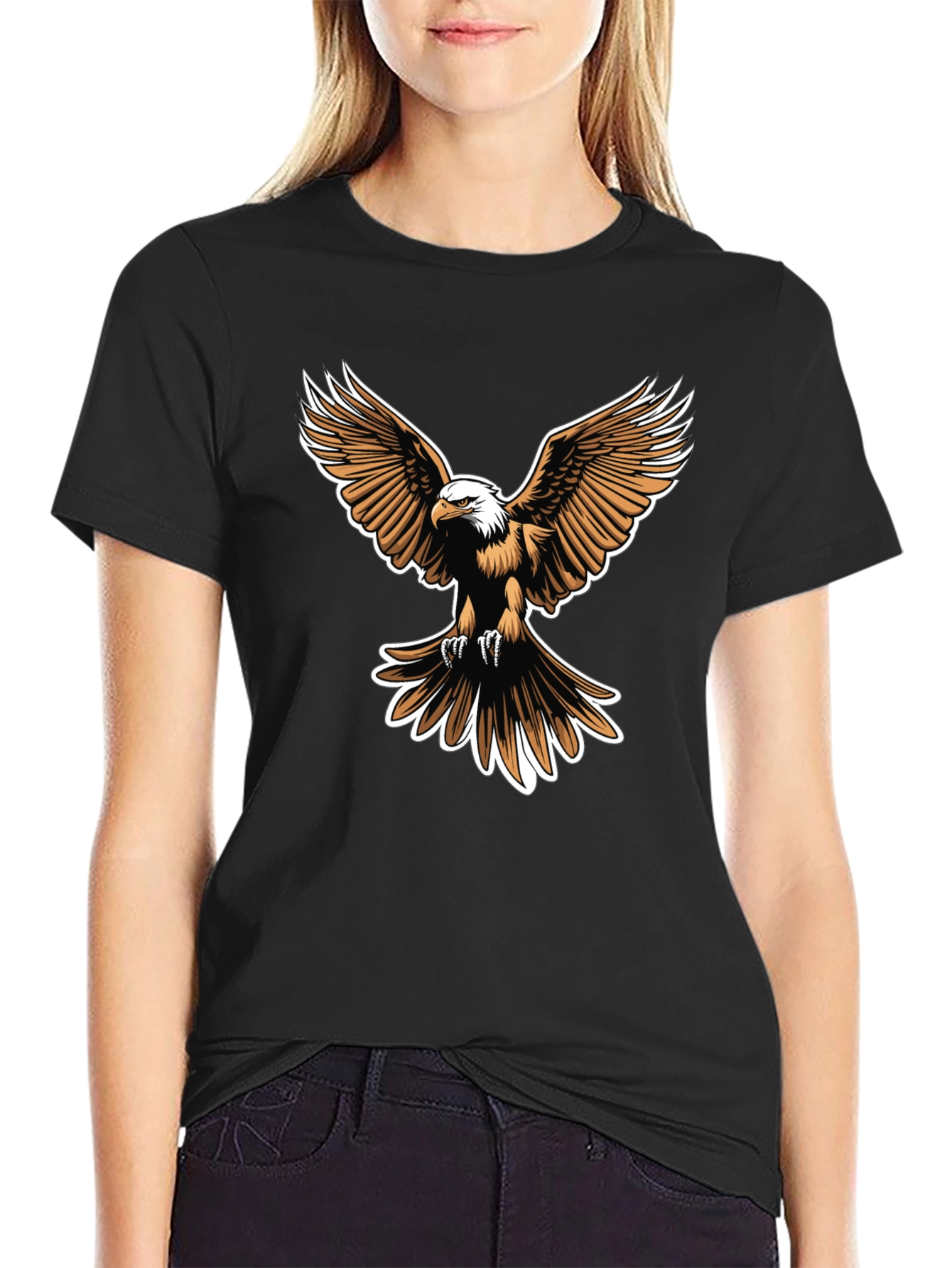Bald Eagle Graphic Tee - Mens Black T-Shirt