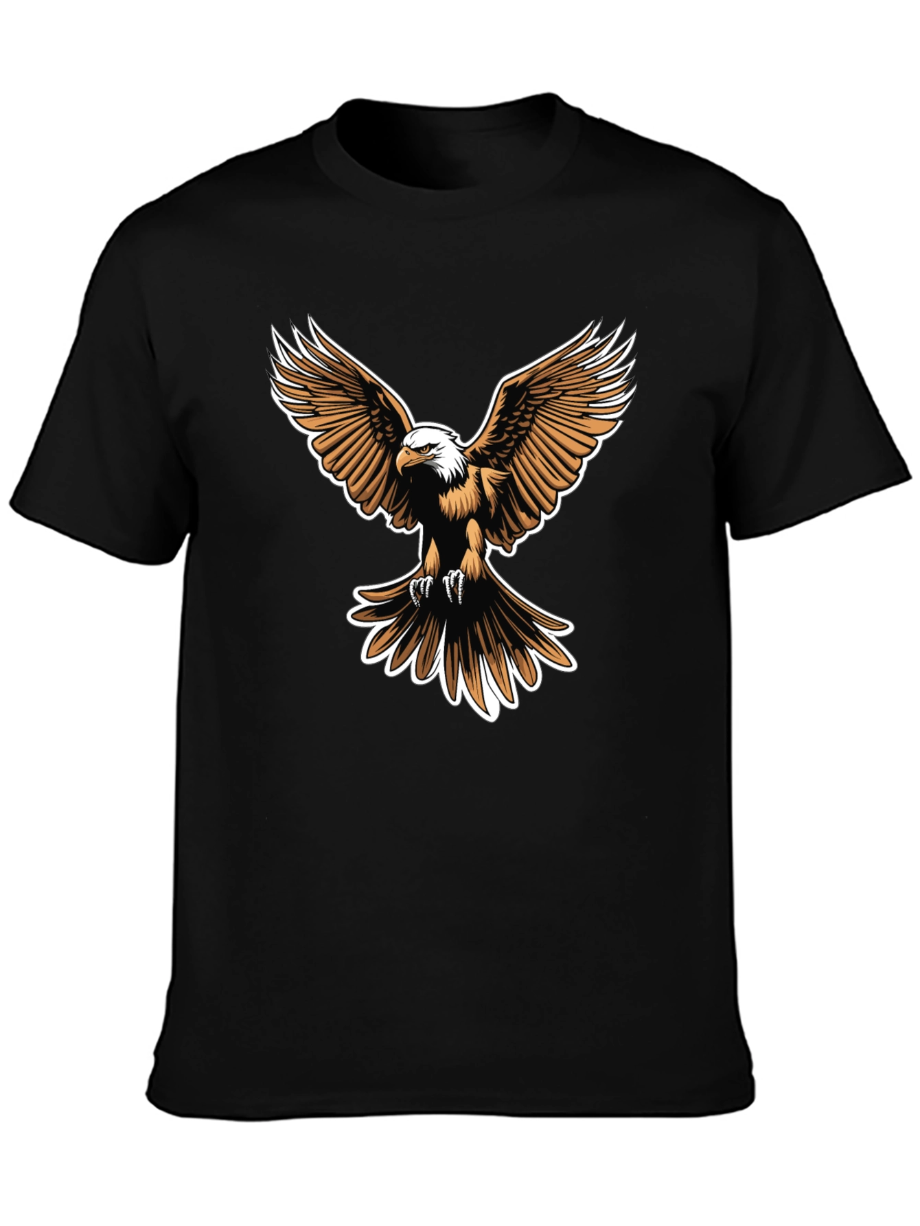 Bald Eagle Graphic Tee - Mens Black T-Shirt