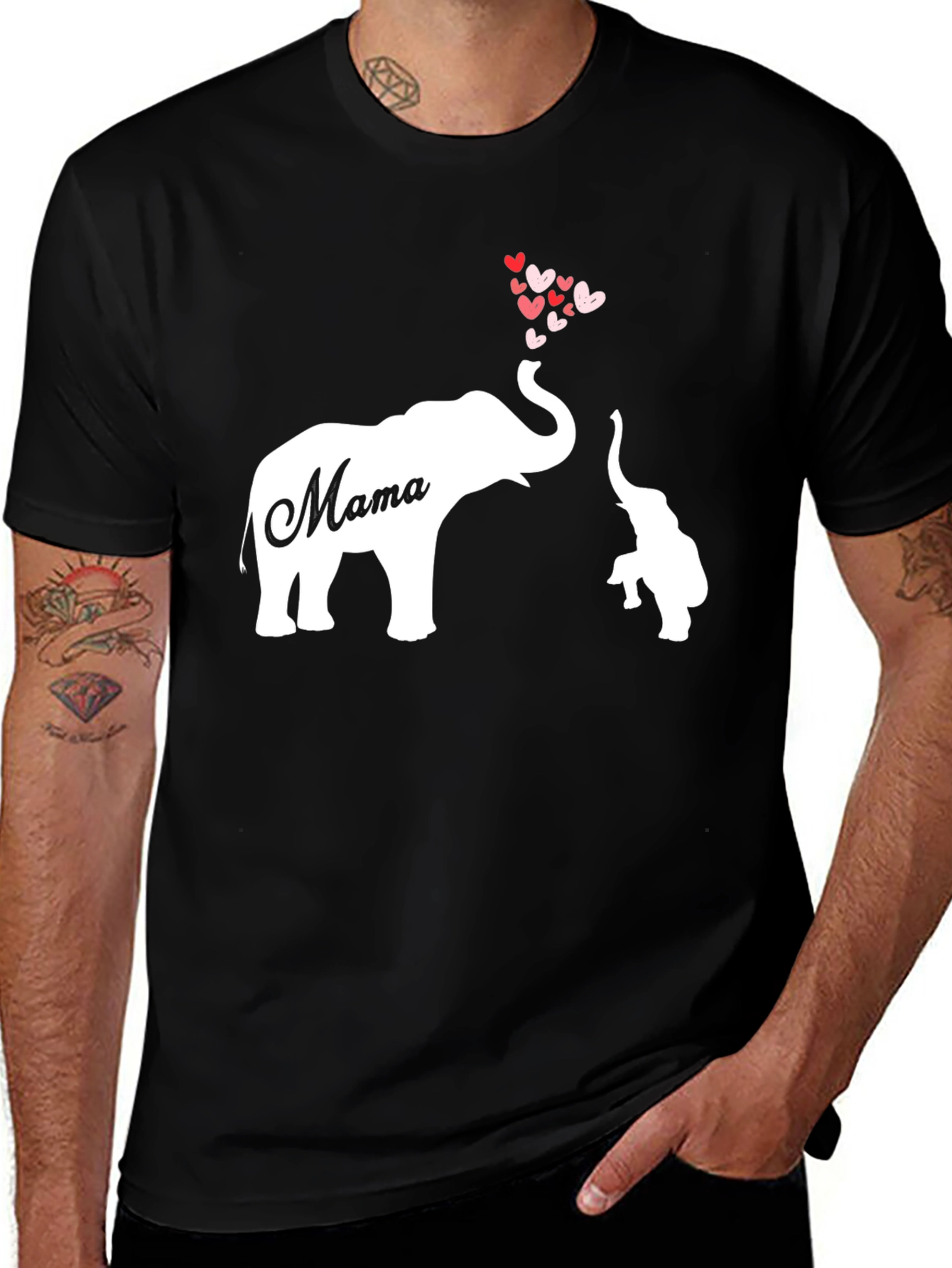 Mama Elephant Heart T-Shirt