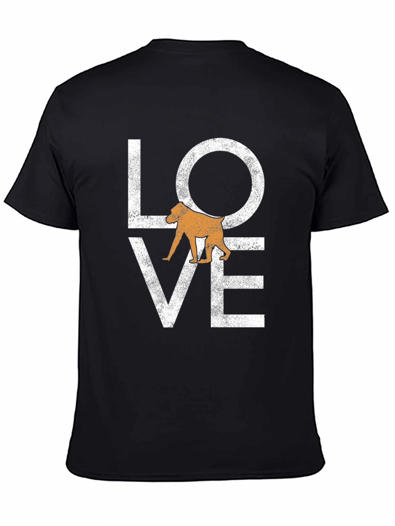Love Baboon Graphic Tee - Soft Black T-Shirt