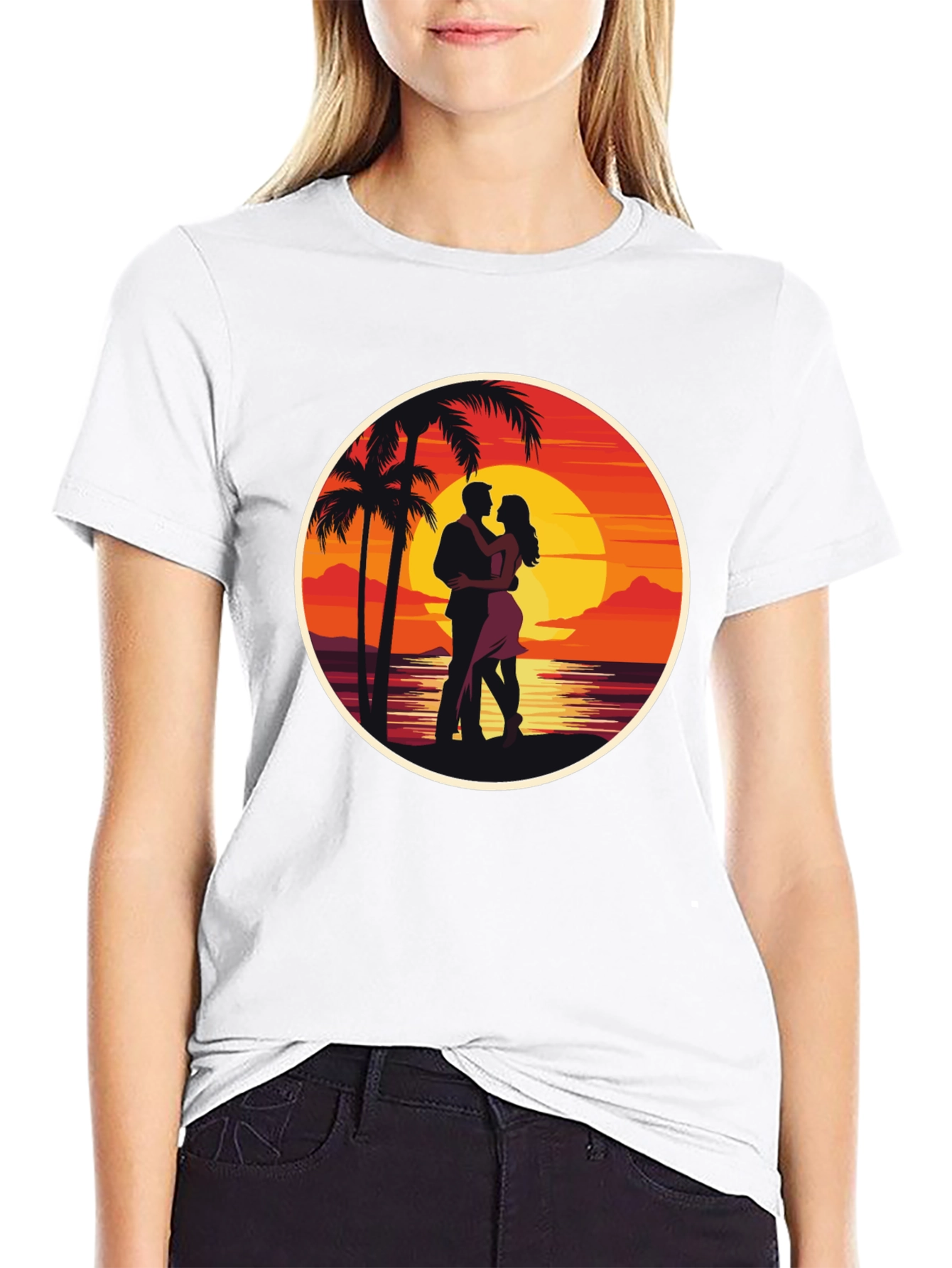 Romantic Sunset Beach T-Shirt