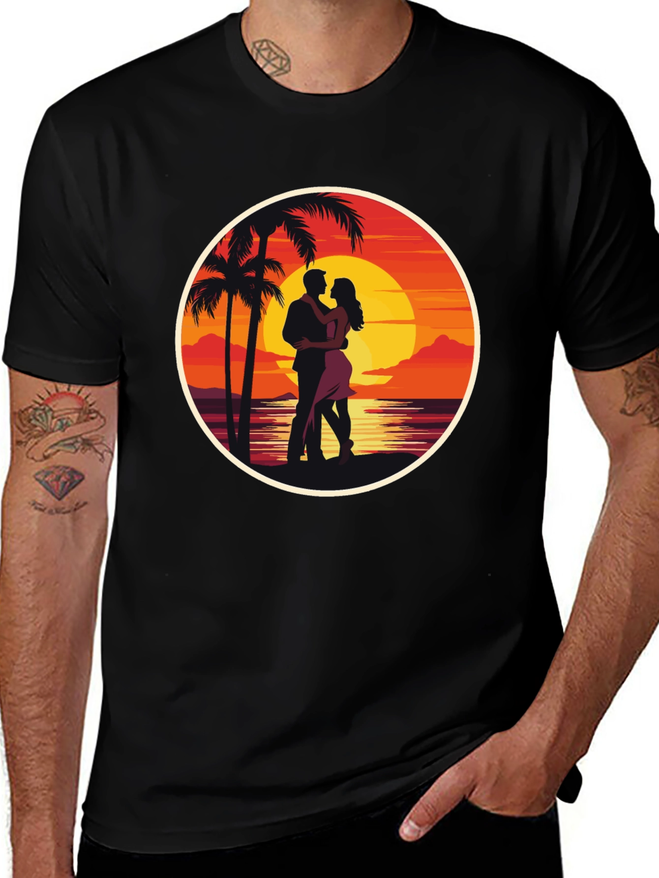 Romantic Sunset Beach T-Shirt