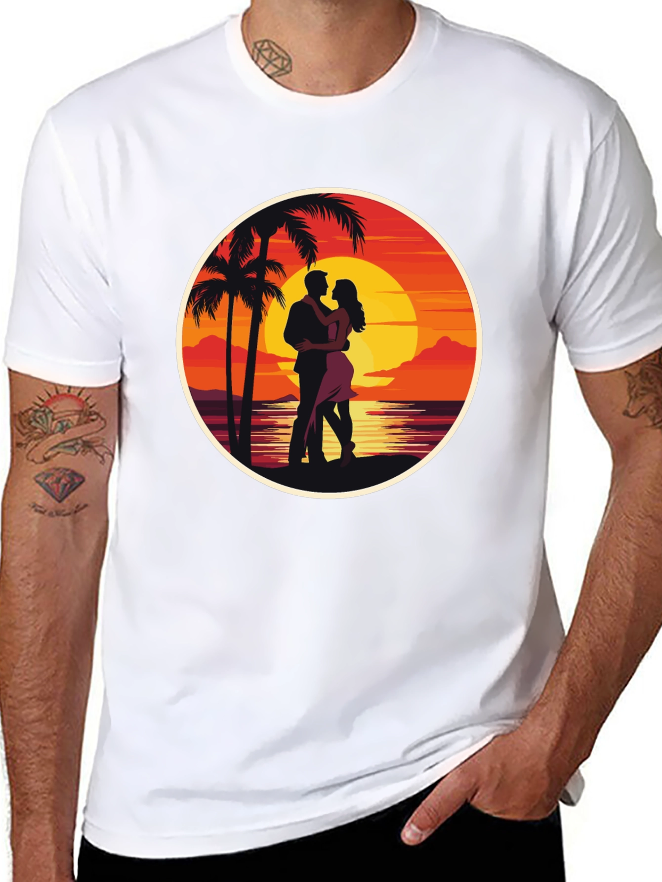Romantic Sunset Beach T-Shirt