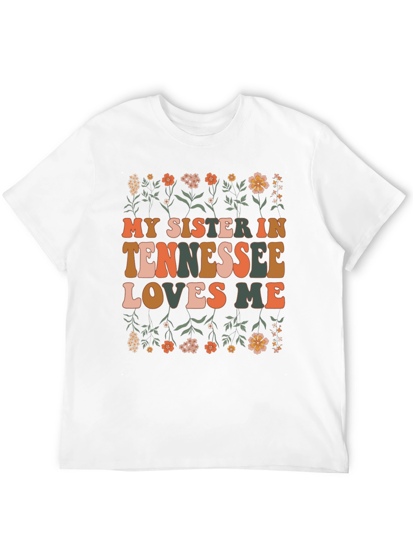 My Sister in Tennessee Loves Me Black Graphic Tee