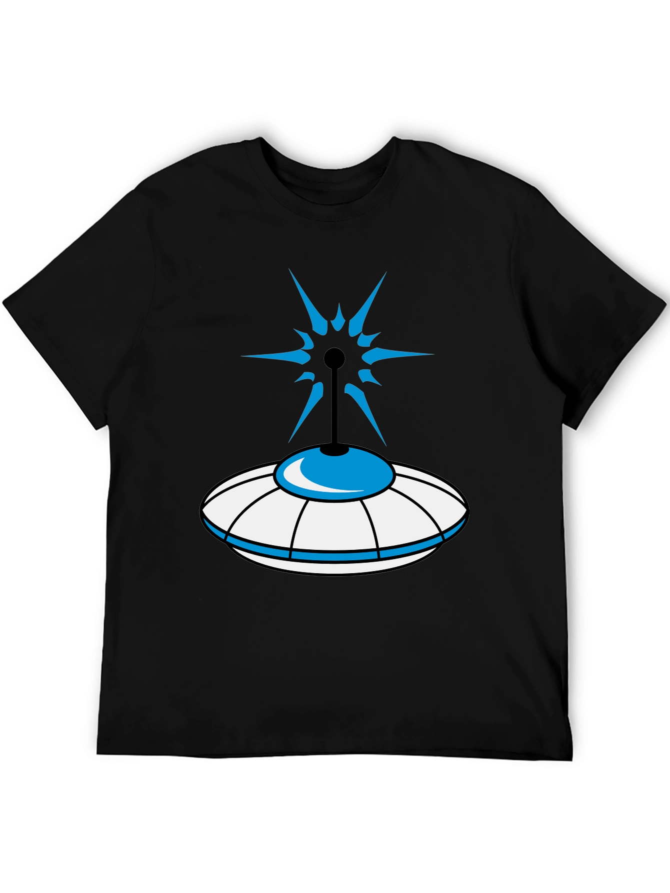 UFO Graphic Tee - Sci-Fi Style Black T-Shirt
