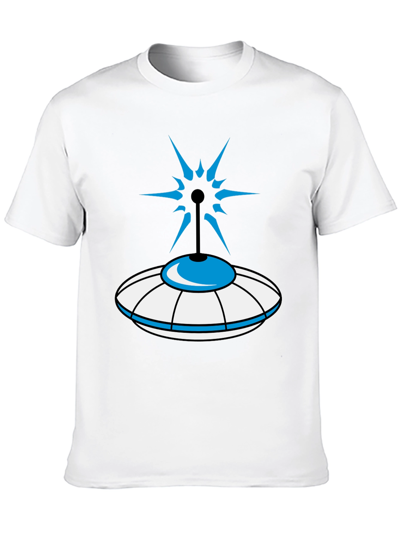 UFO Graphic Tee - Sci-Fi Style Black T-Shirt