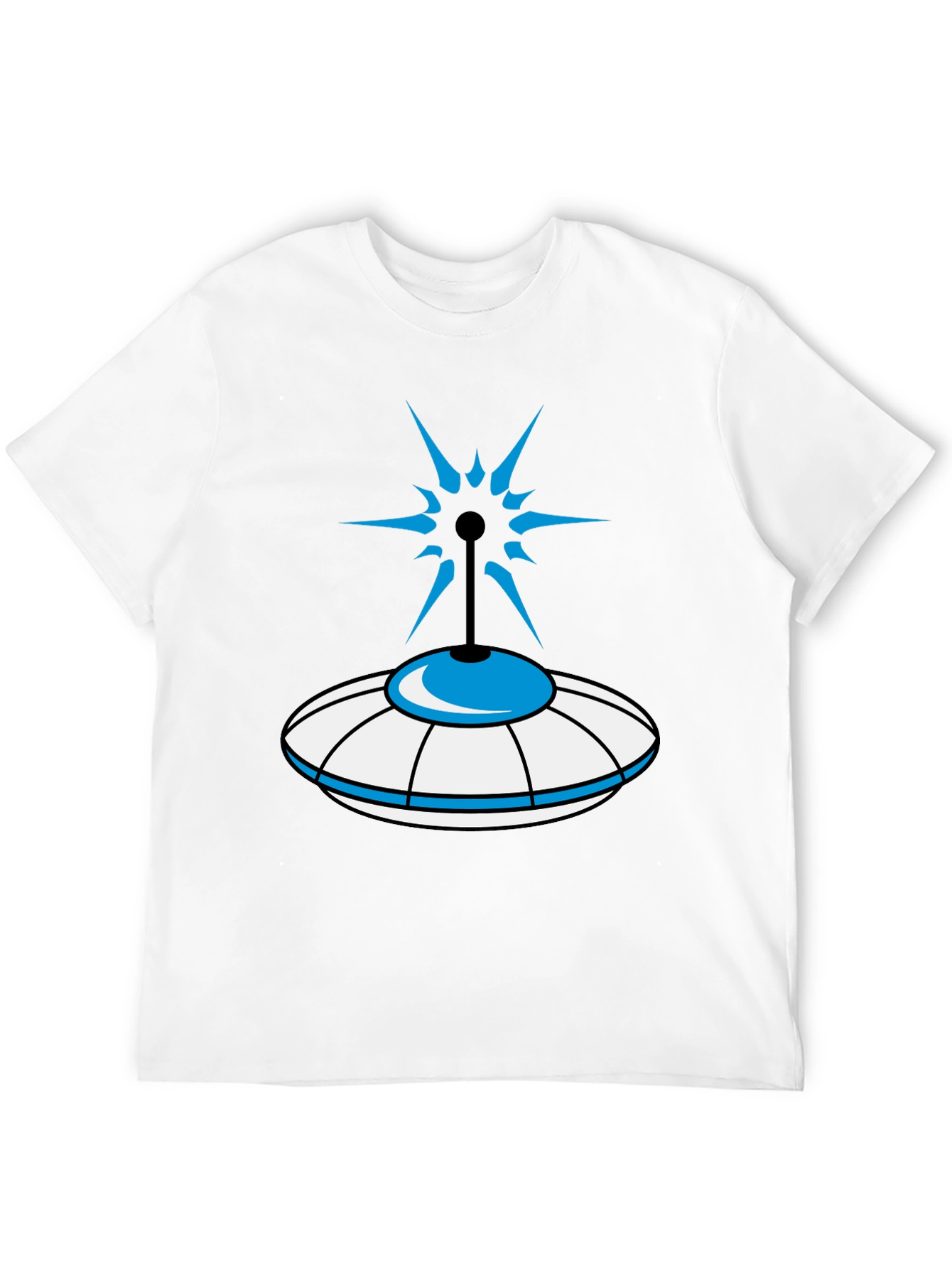 UFO Graphic Tee - Sci-Fi Style Black T-Shirt