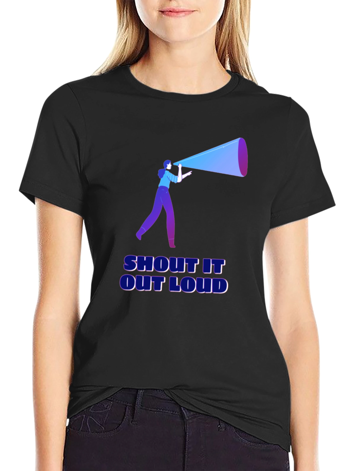 Shout It Out Loud Black T-Shirt