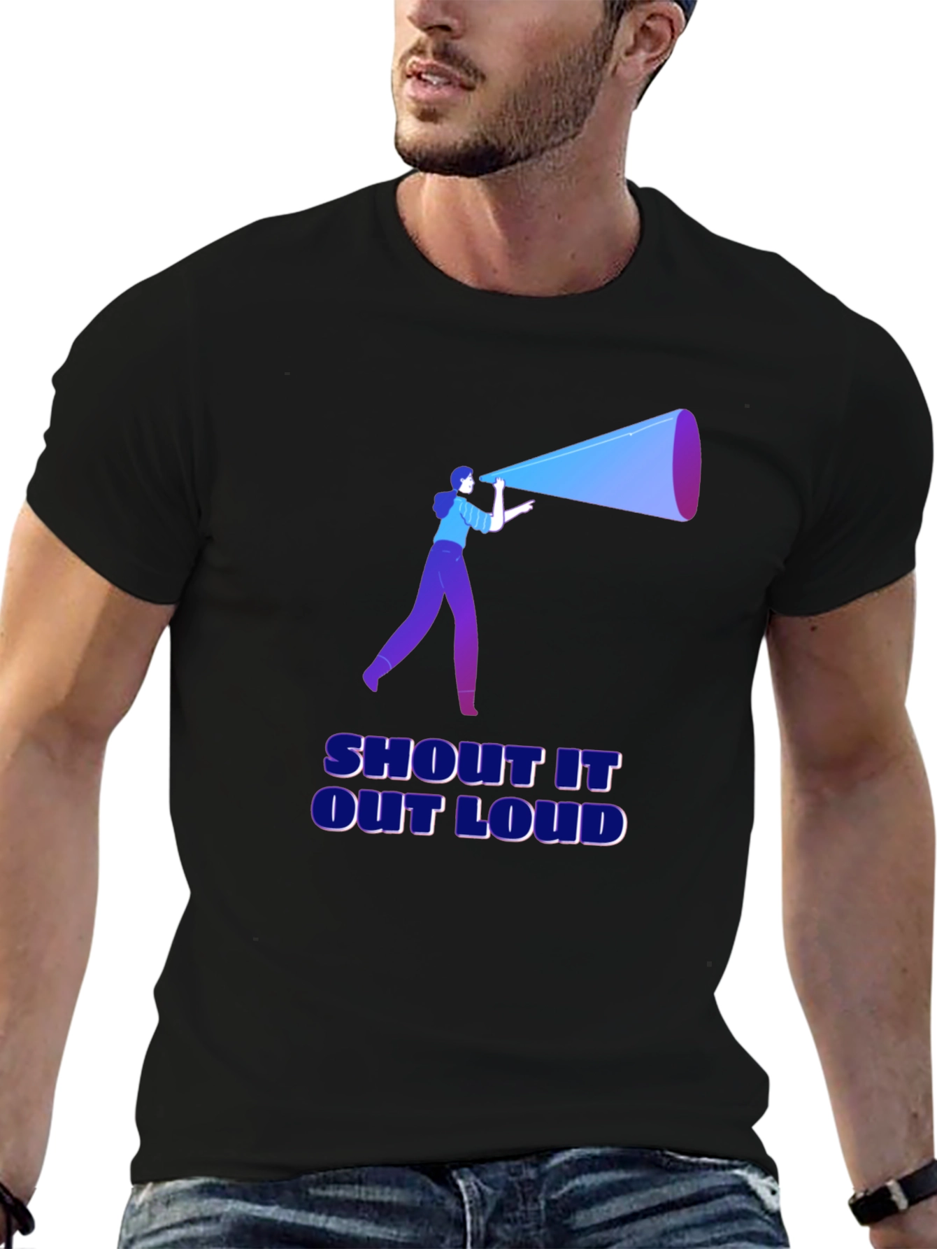 Shout It Out Loud Black T-Shirt