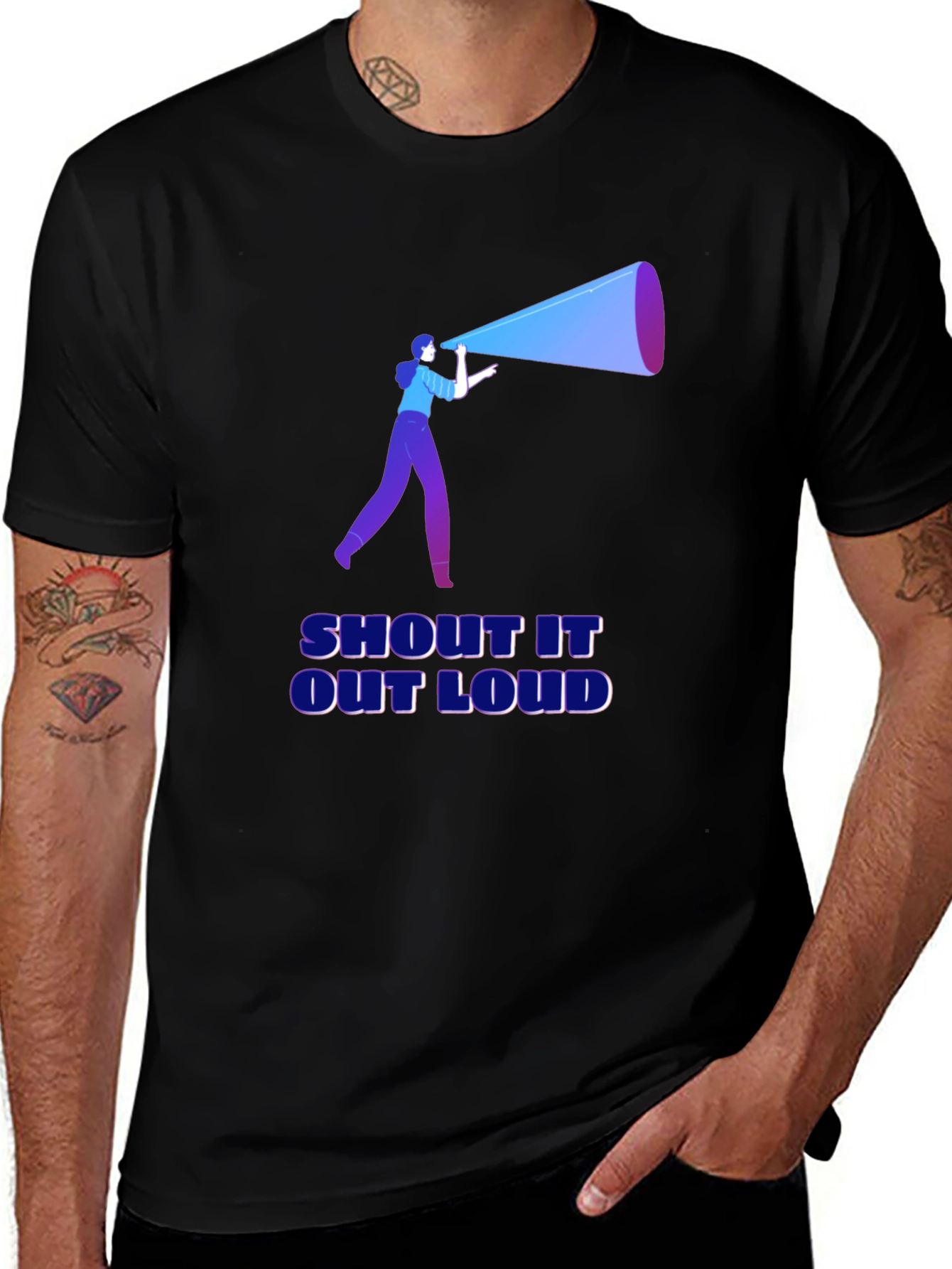 Shout It Out Loud Black T-Shirt