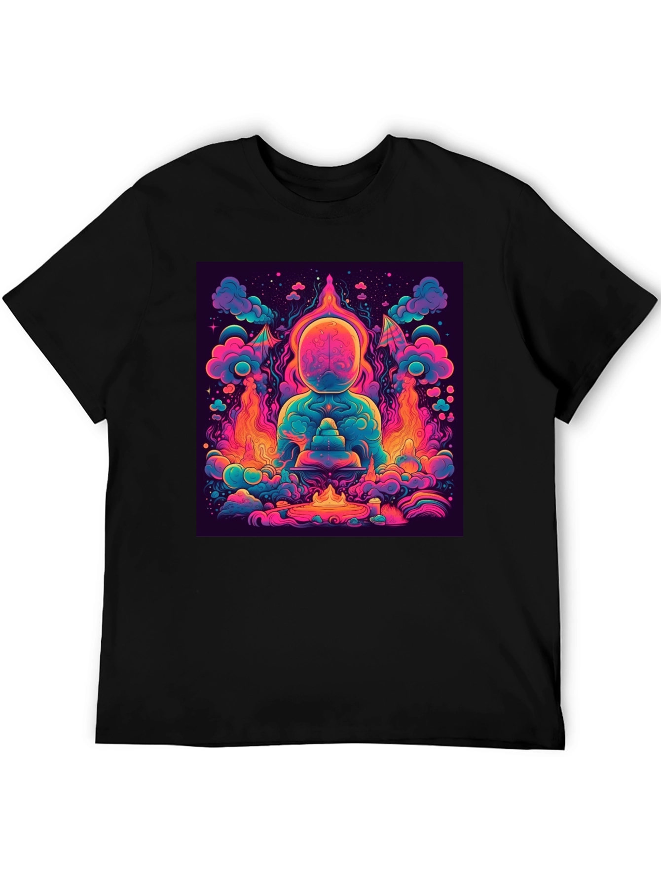 Vibrant Psychedelic Meditation Graphic Tee
