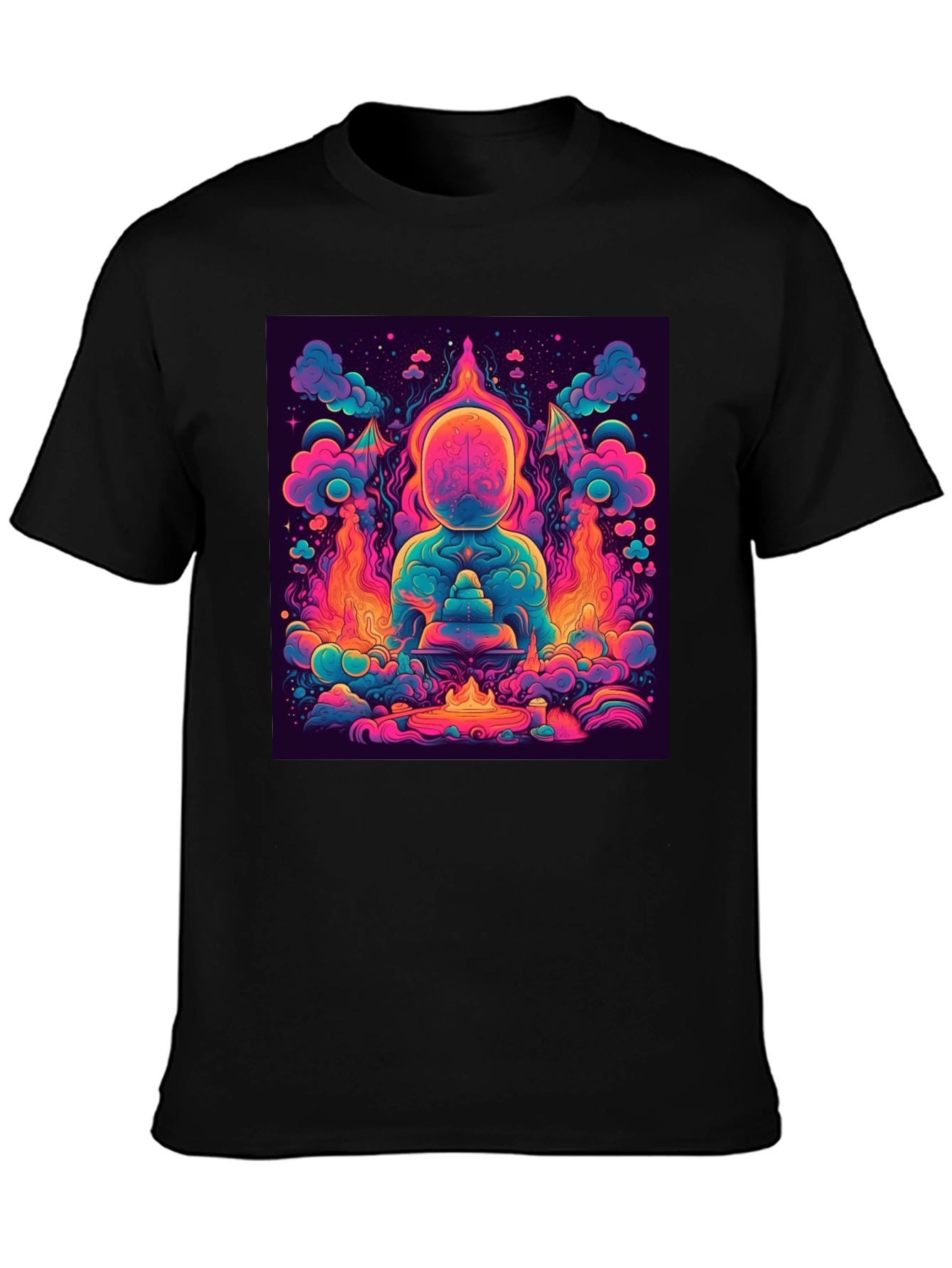 Vibrant Psychedelic Meditation Graphic Tee
