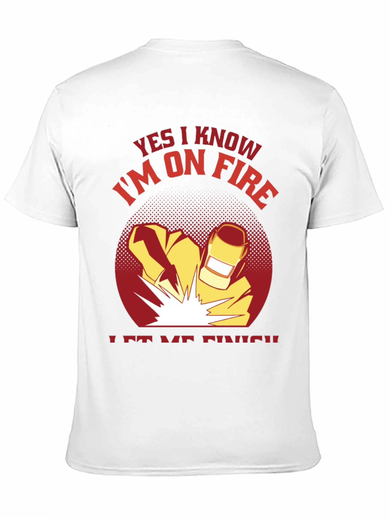 Welder On Fire Black T-Shirt