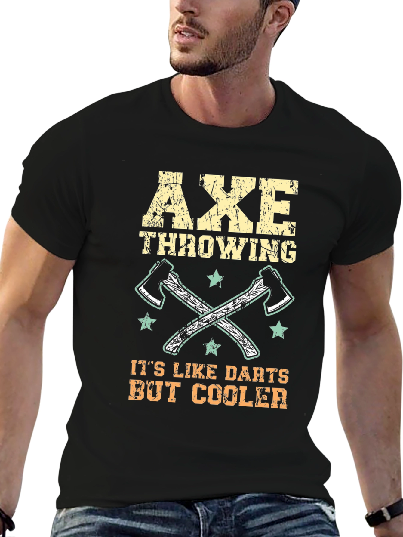 Axe Throwing Cool Graphic Tee