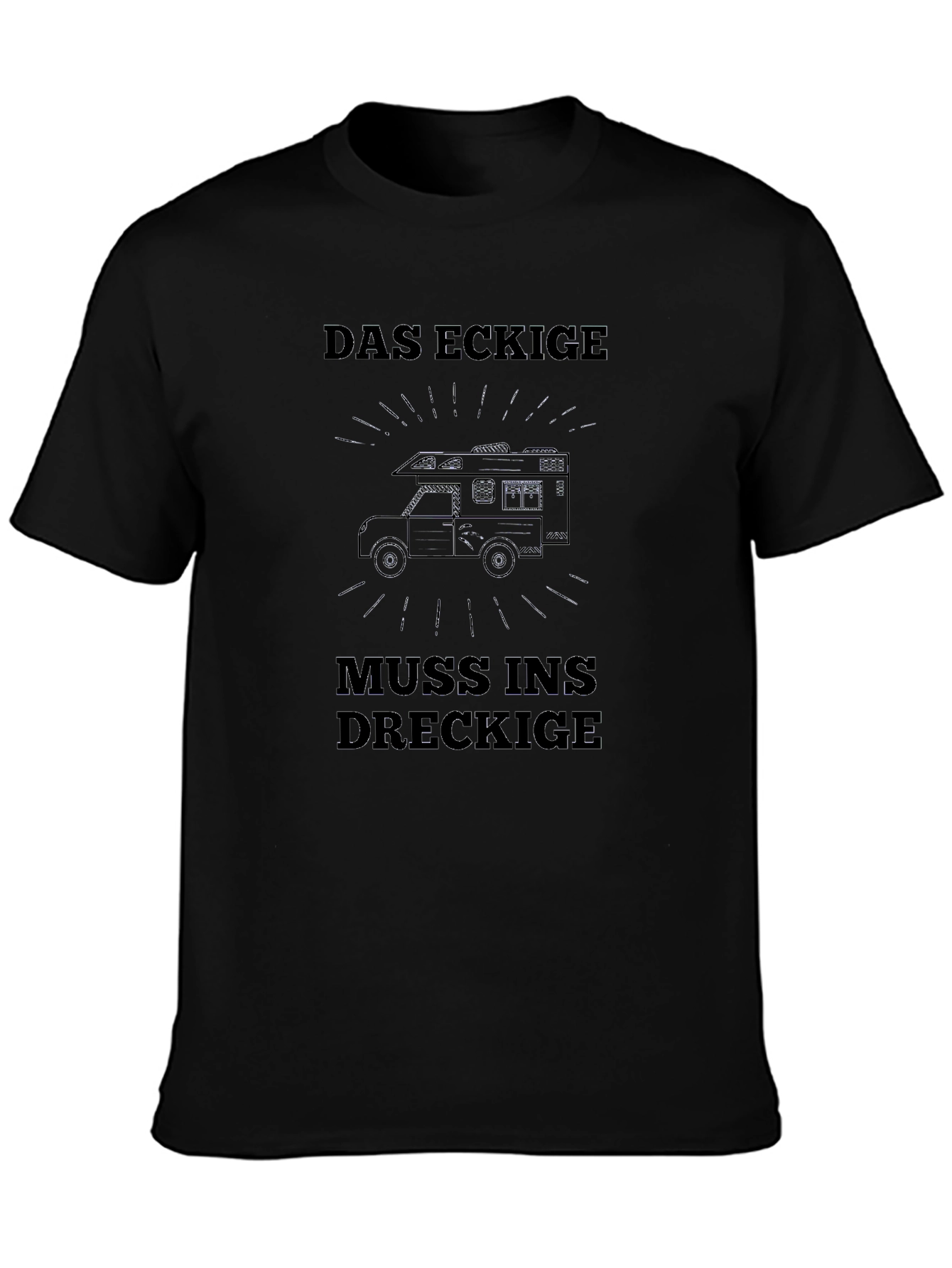 Das Eckige Camper T-Shirt - Black