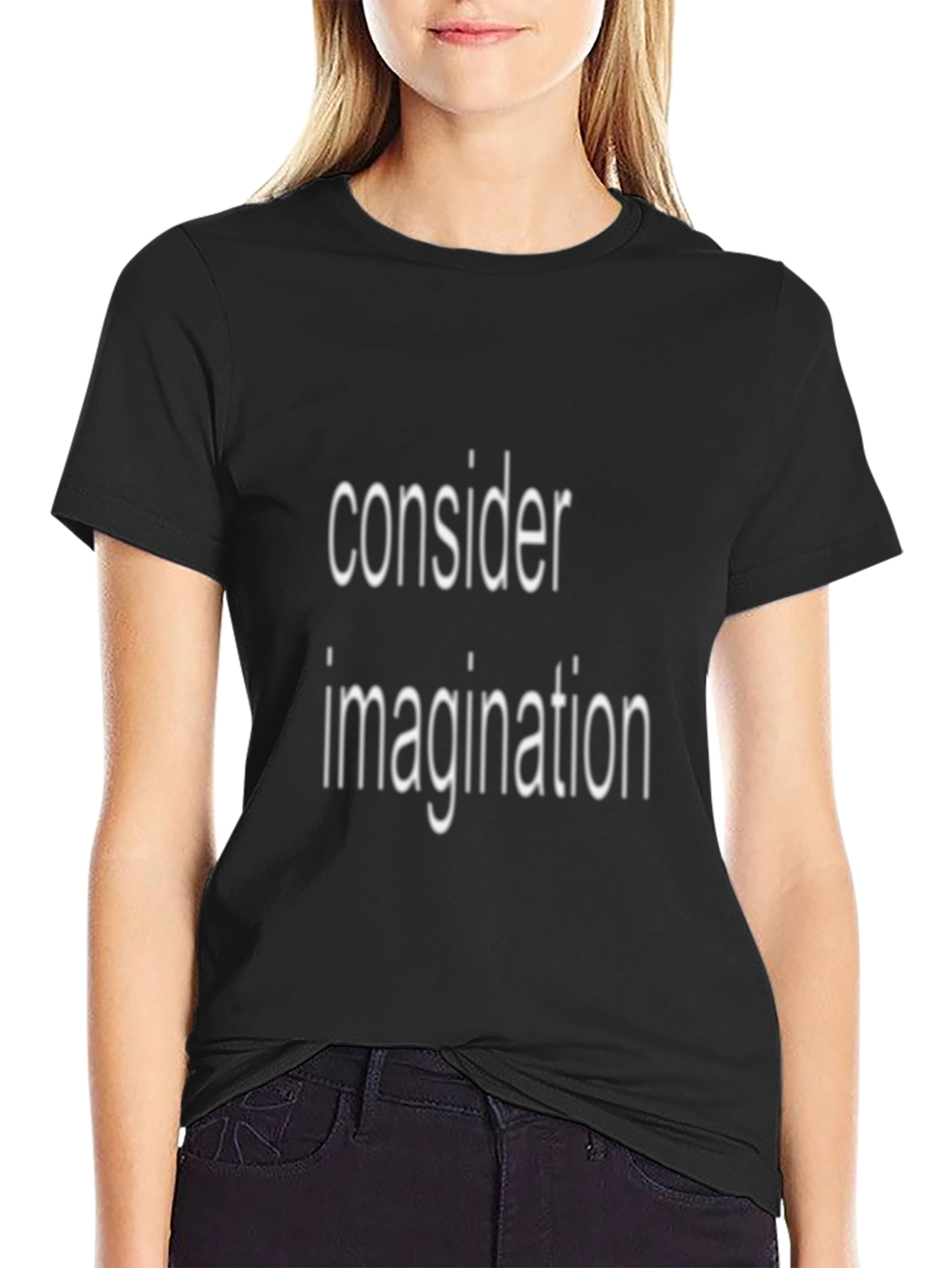 Consider Imagination Black Graphic Tee