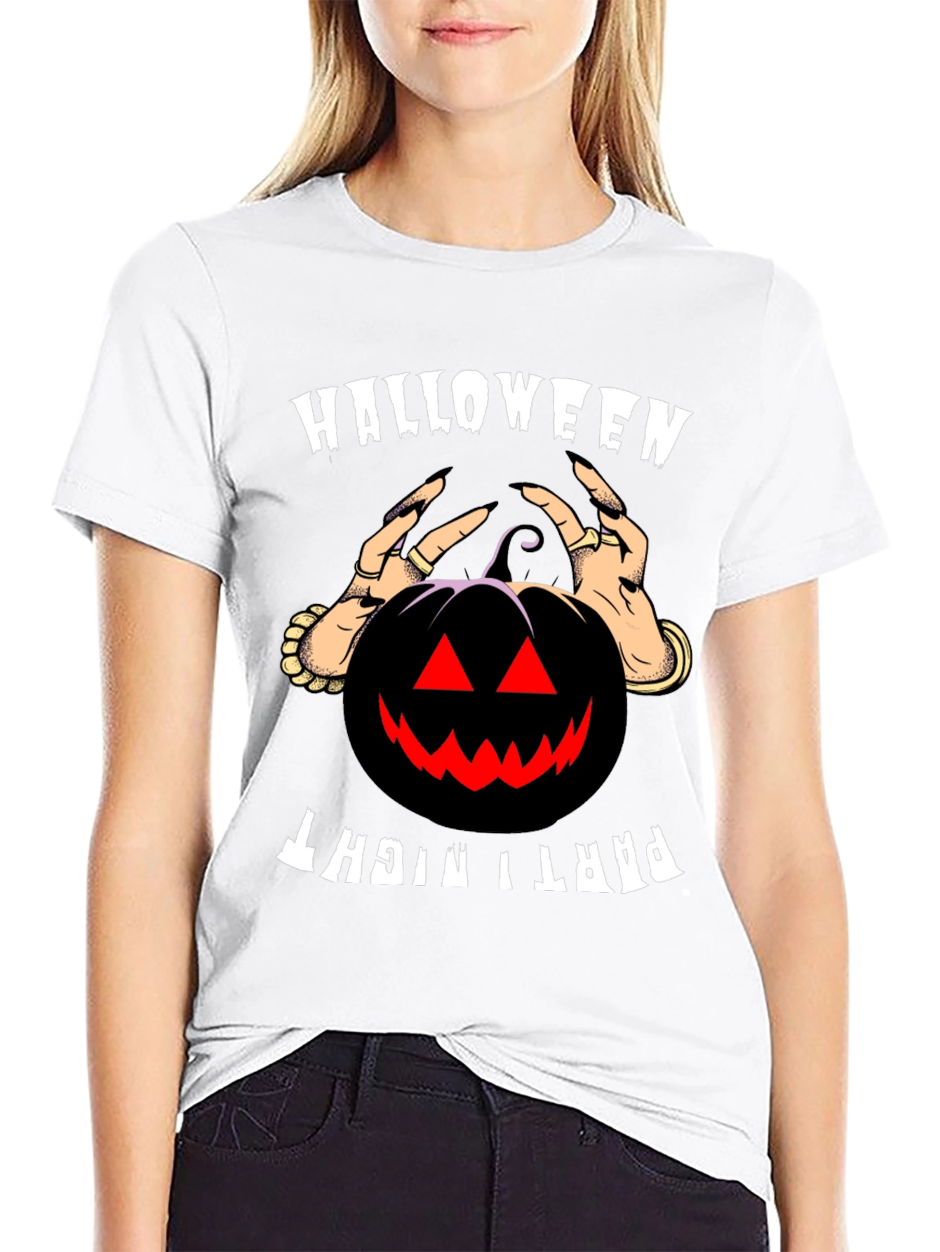 Halloween Party Night Pumpkin Graphic T-Shirt