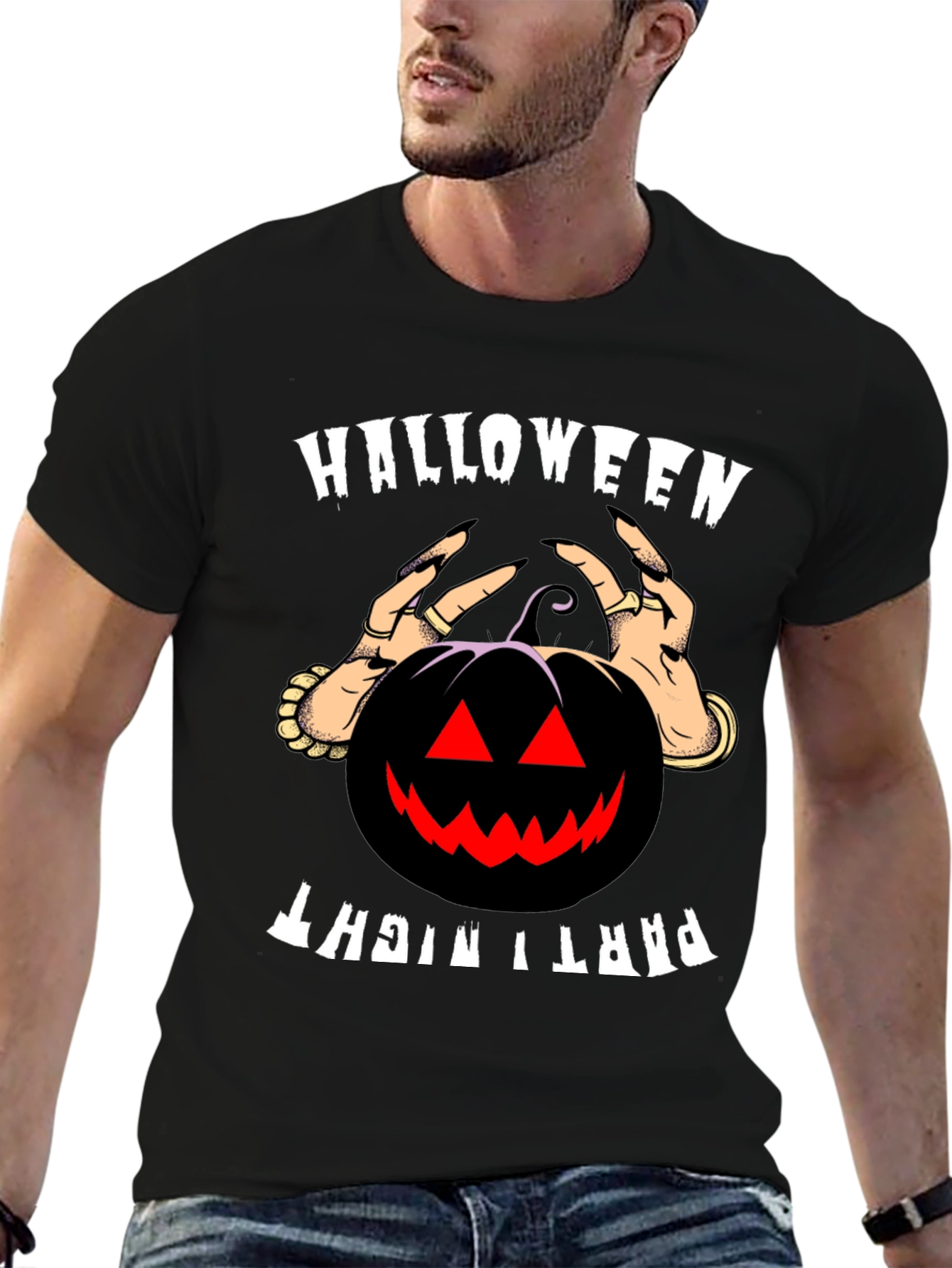 Halloween Party Night Pumpkin Graphic T-Shirt