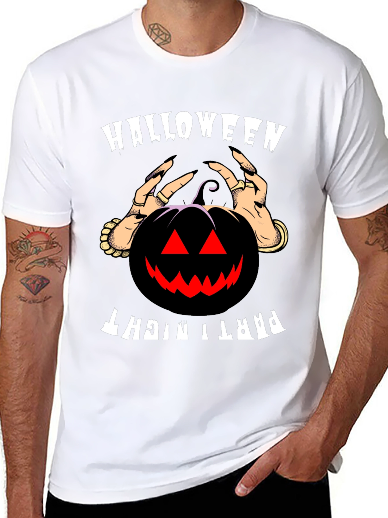 Halloween Party Night Pumpkin Graphic T-Shirt
