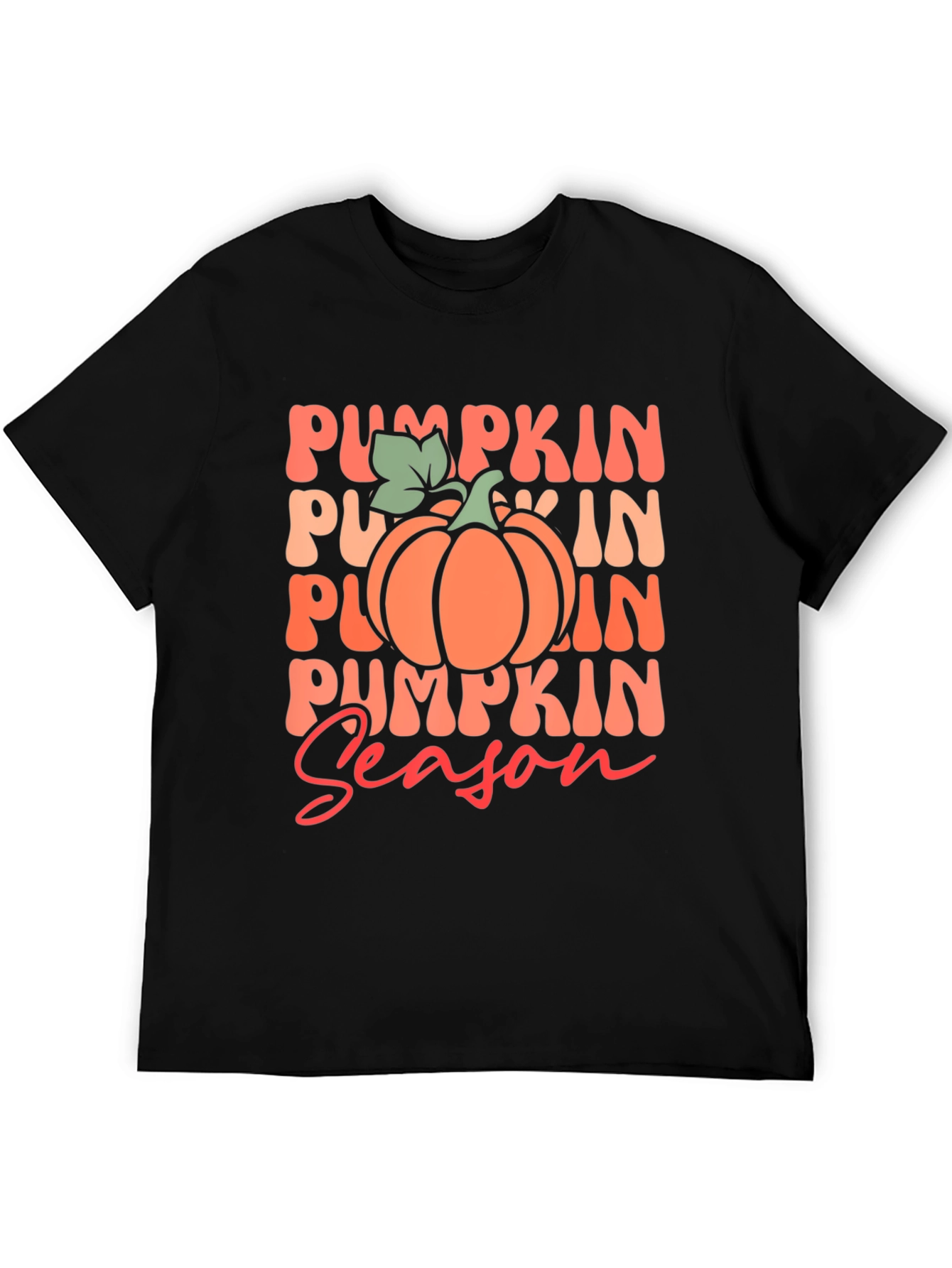 Pumpkin Season Black T-Shirt