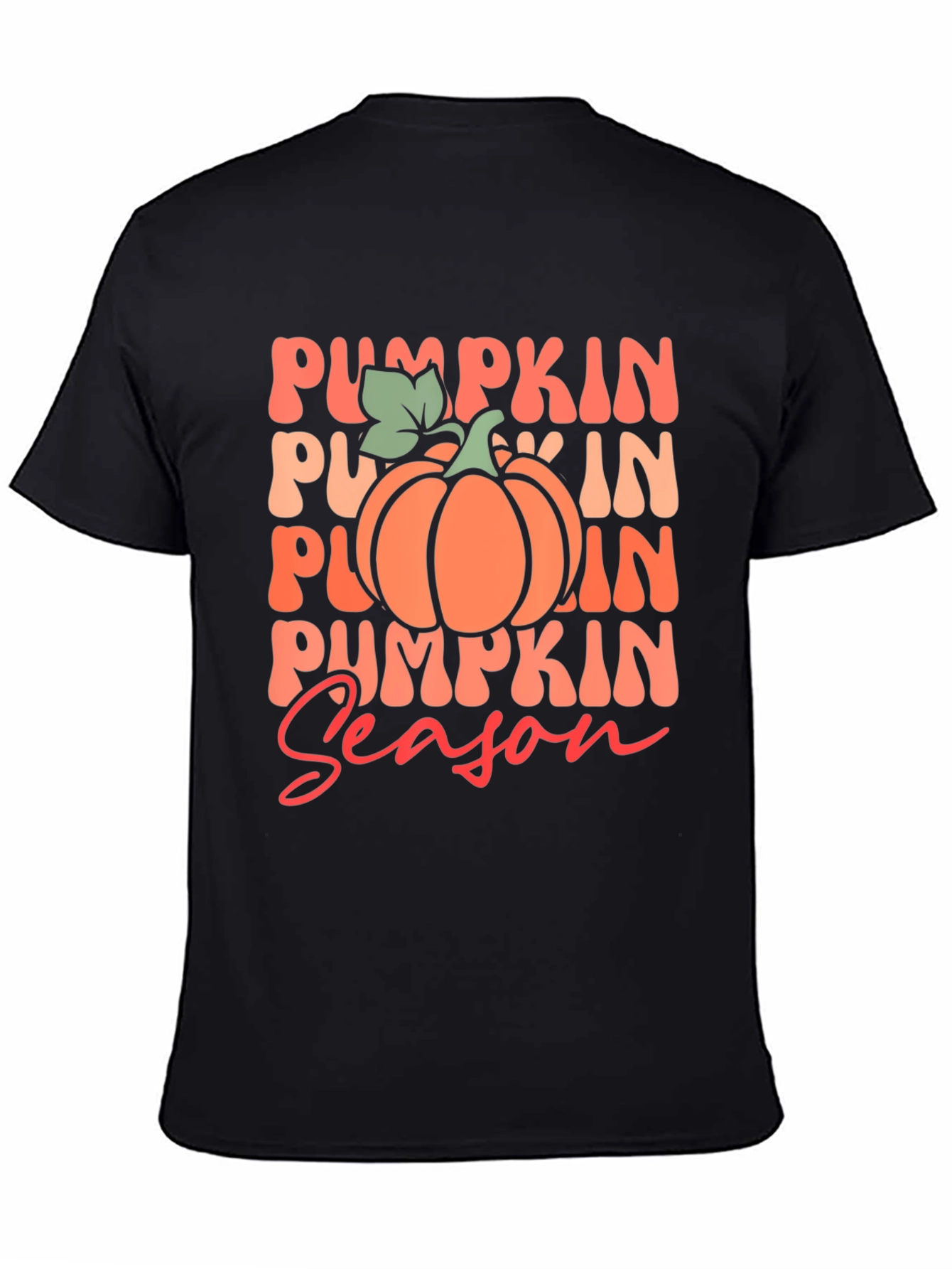 Pumpkin Season Black T-Shirt