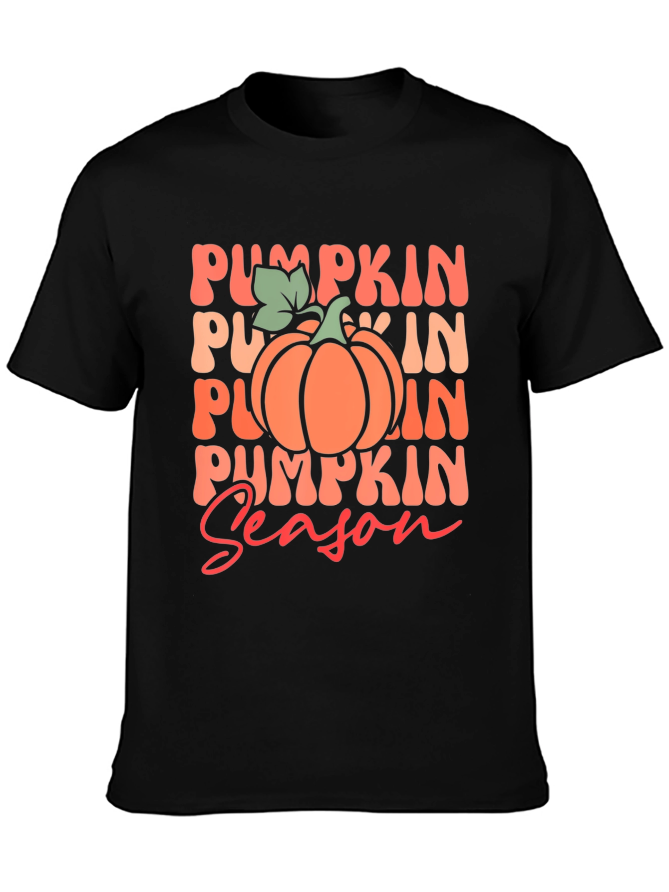 Pumpkin Season Black T-Shirt