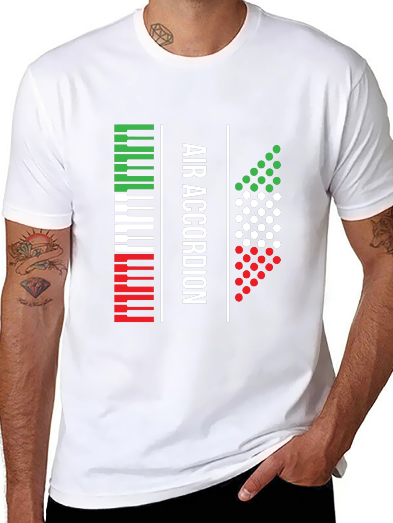 Air Accordion Italian Pride Black T-Shirt