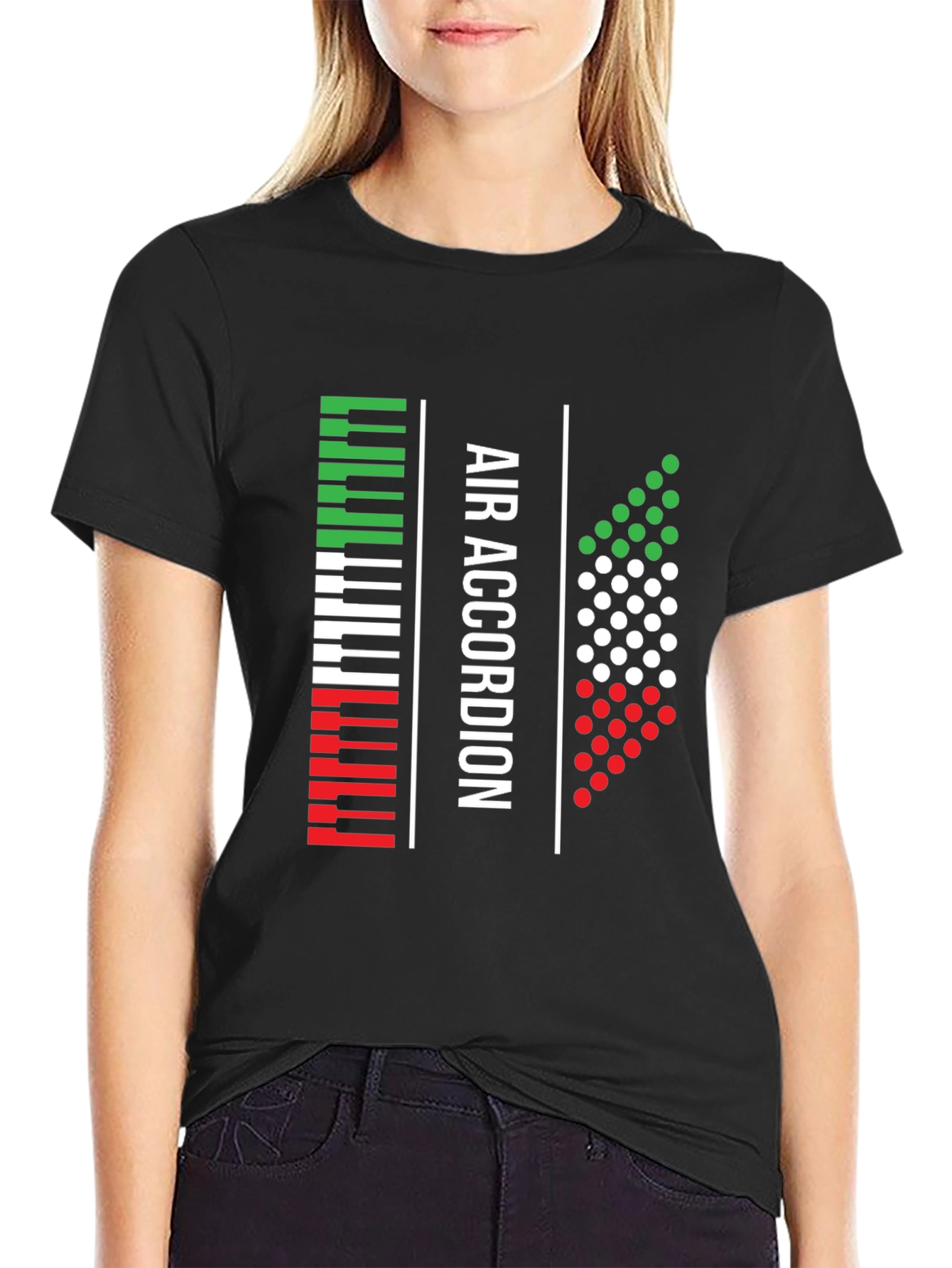 Air Accordion Italian Pride Black T-Shirt