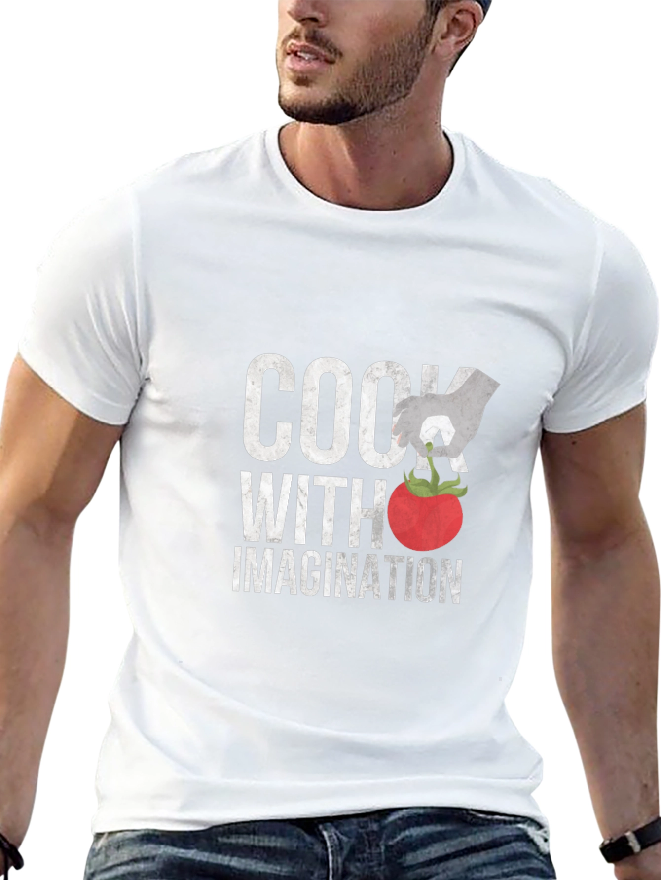 Cook With Imagination Graphic T-Shirt - Unisex Black Tee