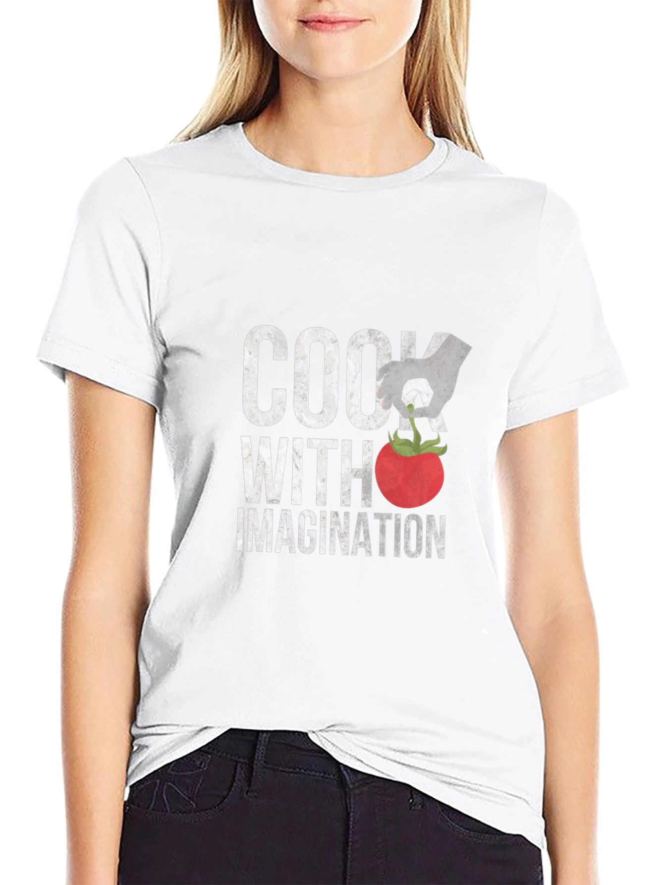 Cook With Imagination Graphic T-Shirt - Unisex Black Tee