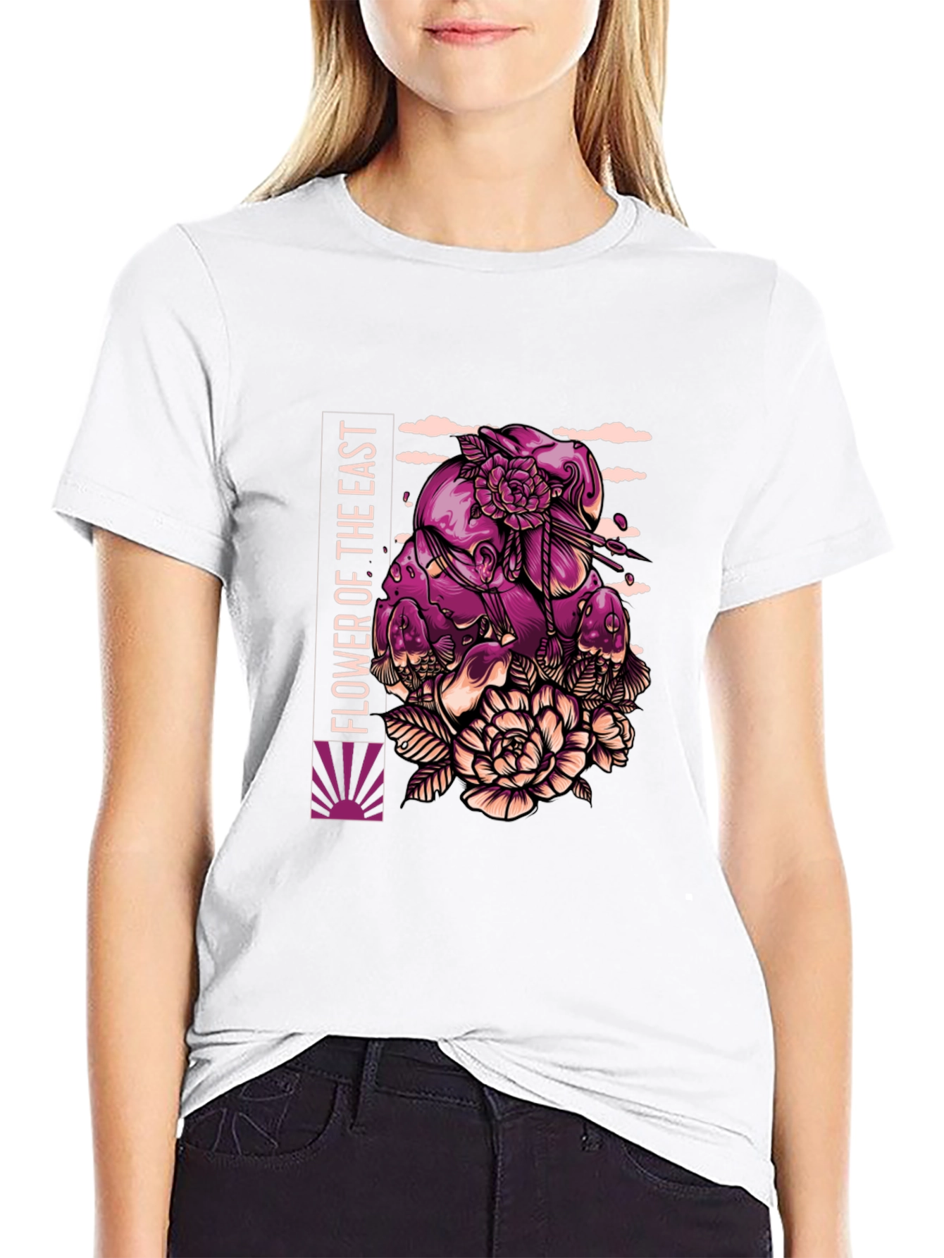 Flower of the East Graphic Tee - Black
