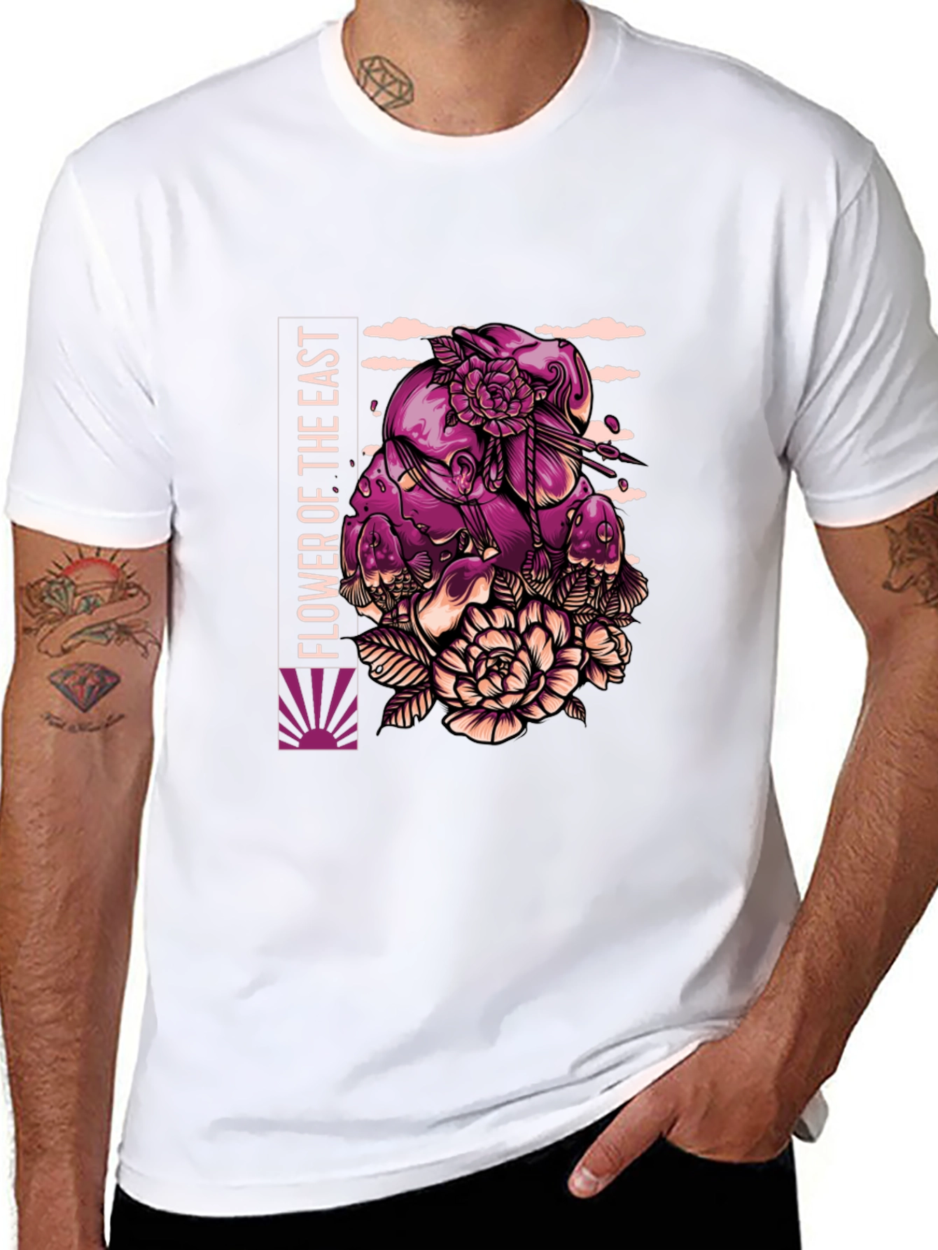 Flower of the East Graphic Tee - Black