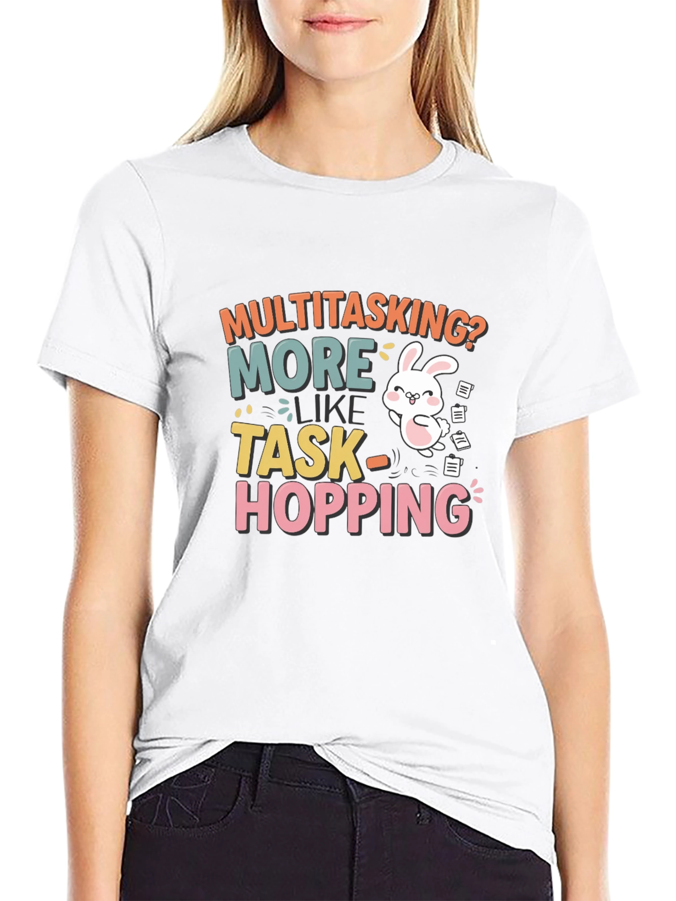 Funny Multitasking Bunny T-Shirt